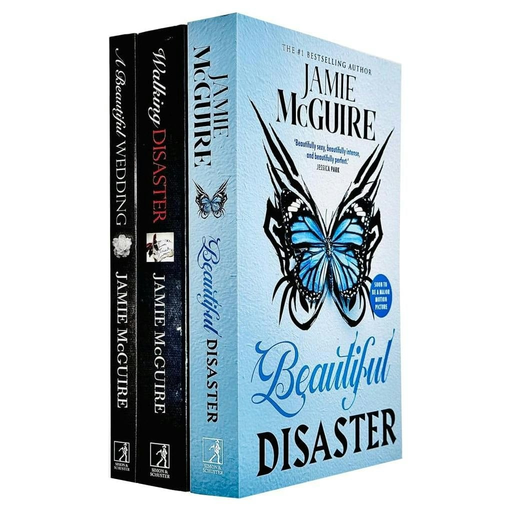 Simon & Schuster Jamie Mcguire 3 Books Set Beautiful Disaster, Walking Disaster, A Beautiful Wedding