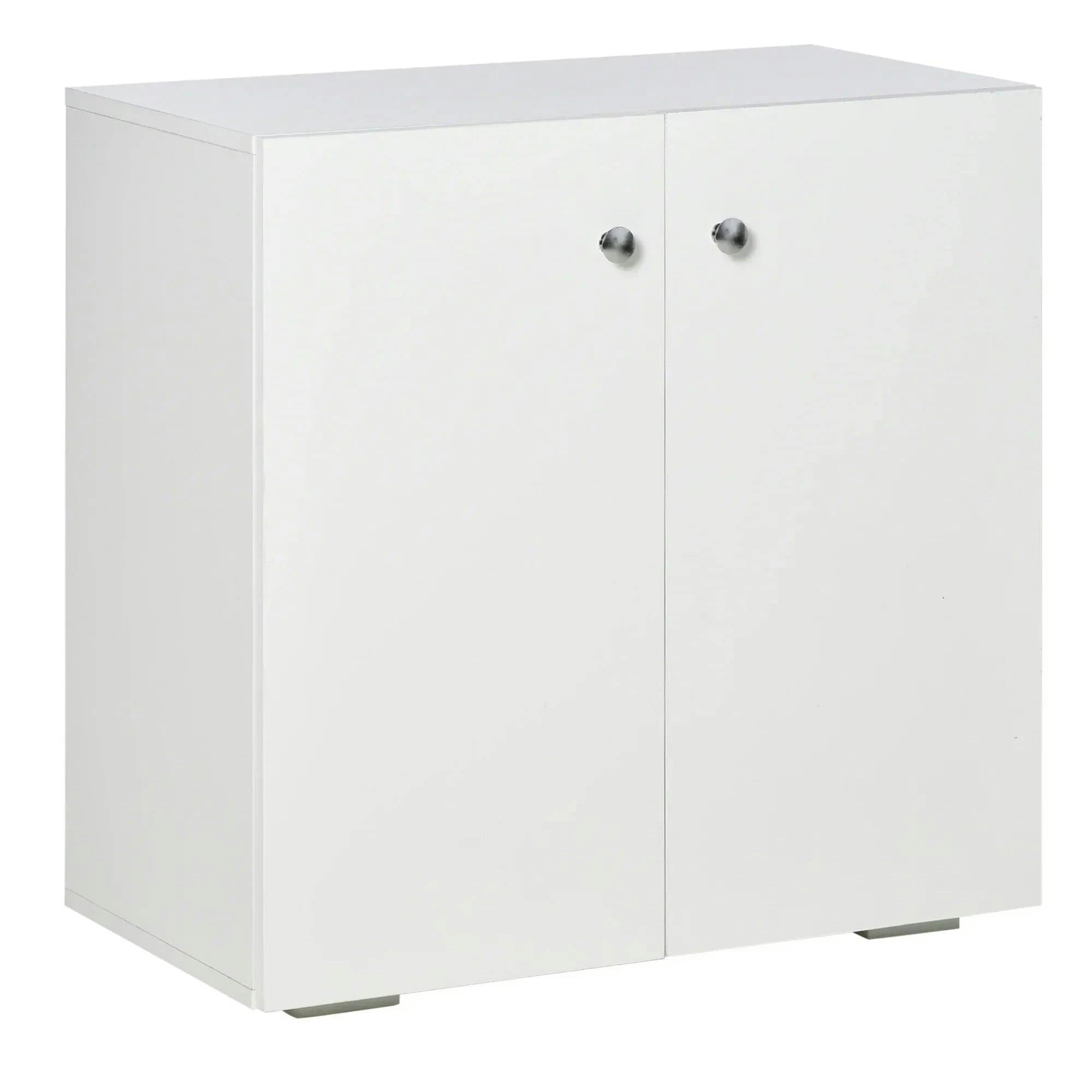 Homcom Particle Board Storage Cabinet 390 X 700 Mm White - Image 7