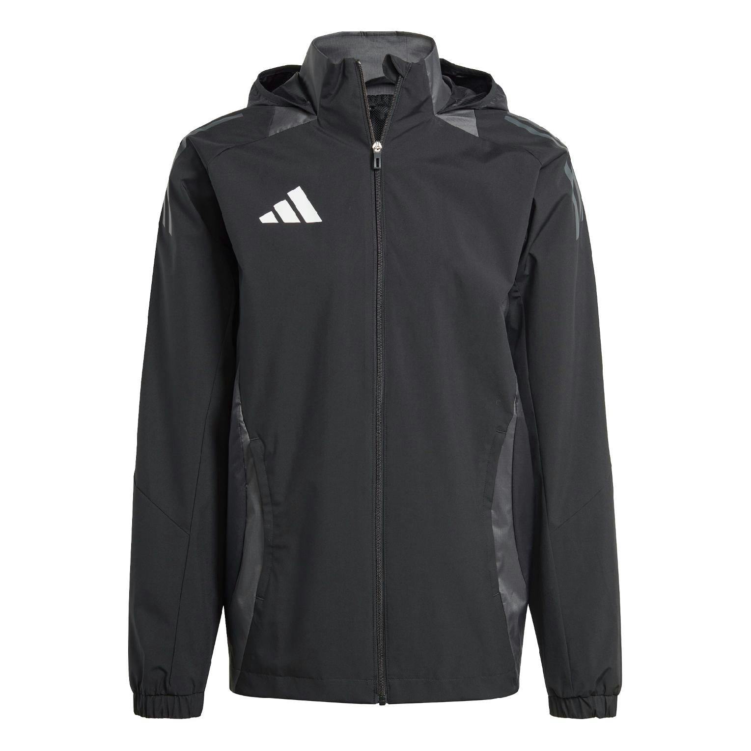 Adidas Men's Black Tiro 24 Competition All Weather Rain Jacket Waterproof Coat Ij8343 - 2XL