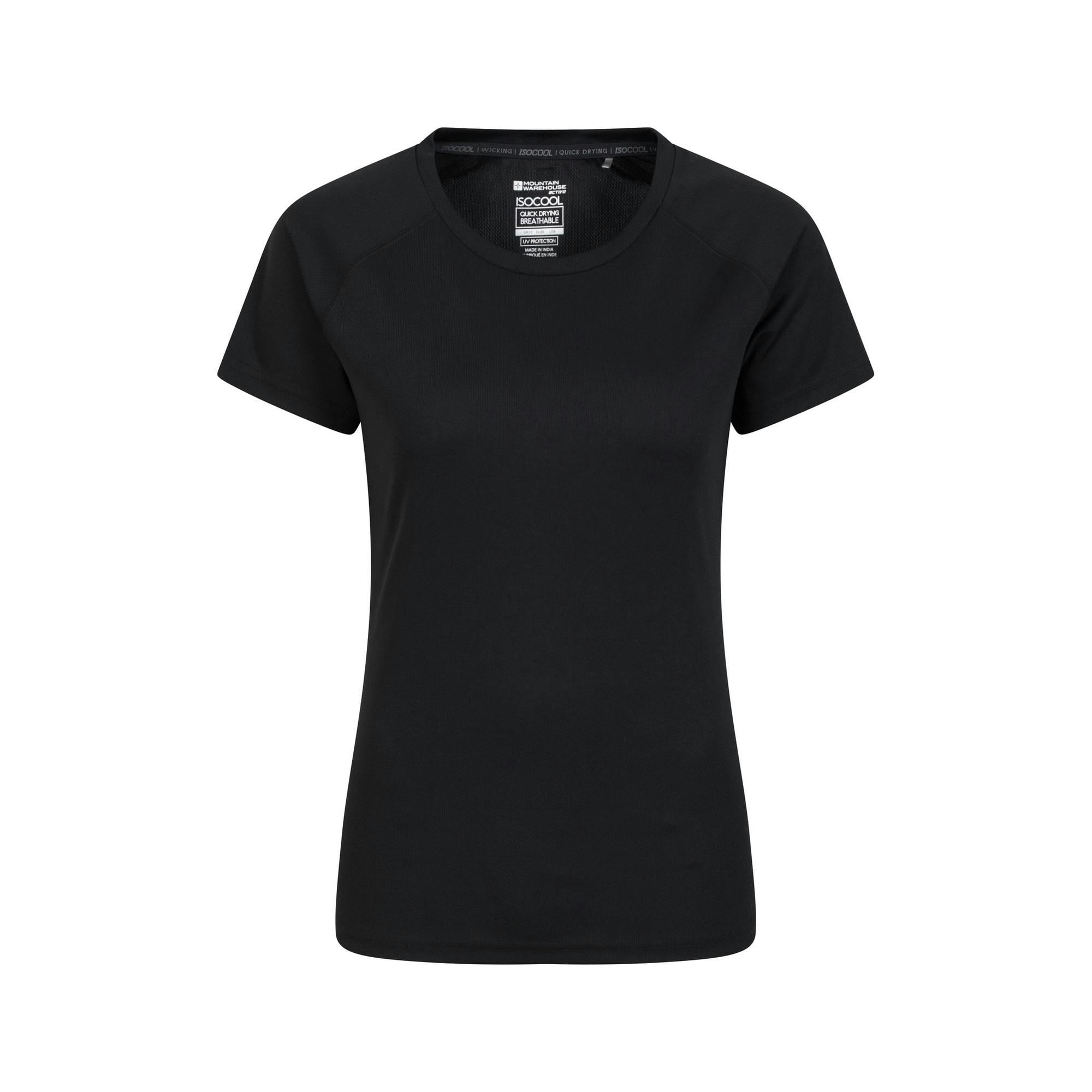Mountain Warehouse Women's Black / Endurance T-Shirt - 18 Uk - 100% Polyester