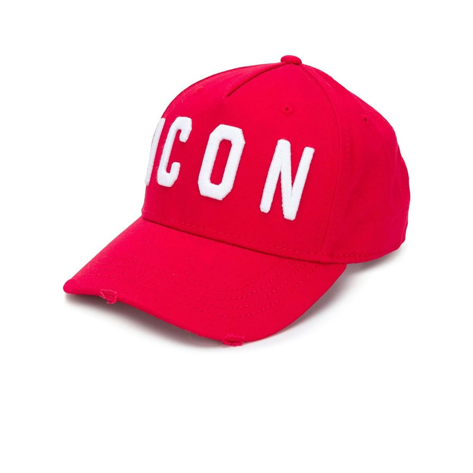 Dsquared Red Dsqua Icon Cap In - One Size