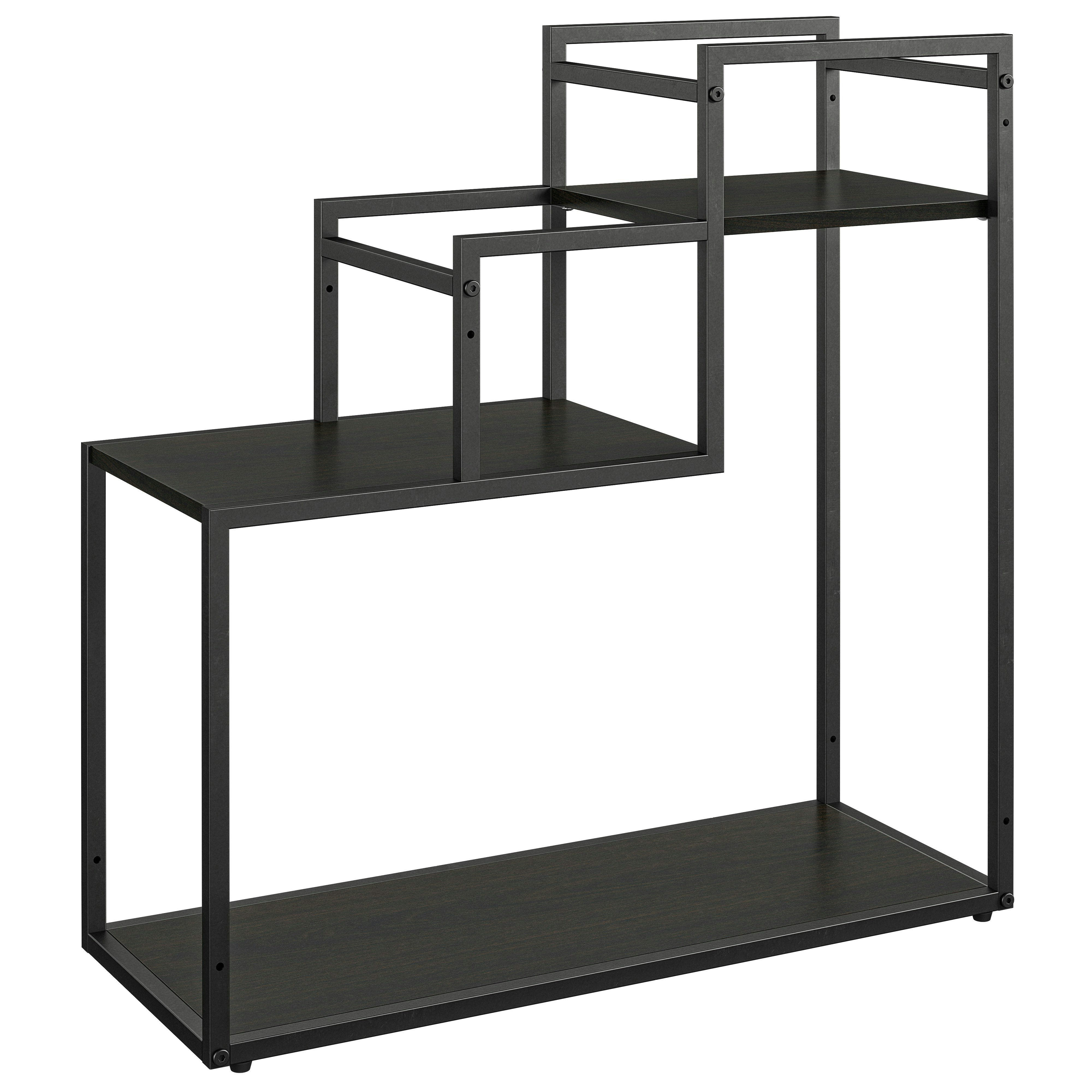 Rackhams Brown Weston Plant Stand With 3 Shelves Espresso