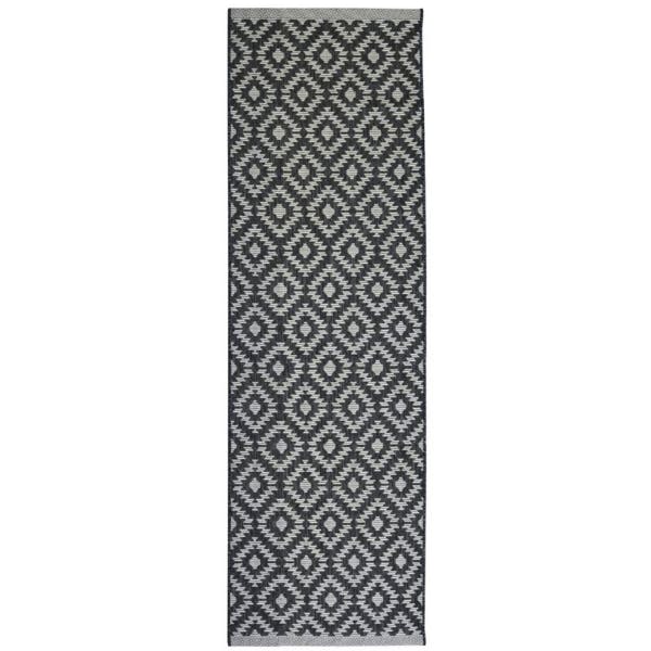 The Rugs Black County Genesis Indoor & Outdoor Rug - 67X200 Cm
