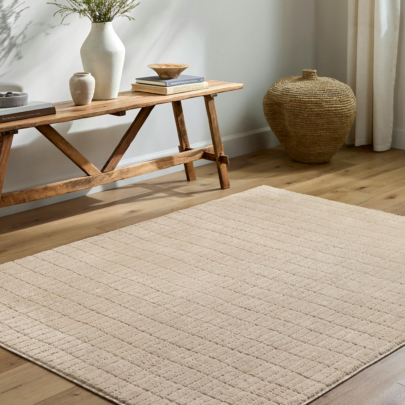 Livabliss Beige/Brown Our Pnw Home Cascade-Modern Graphic High Pile Rug - 200 X 275 Cm