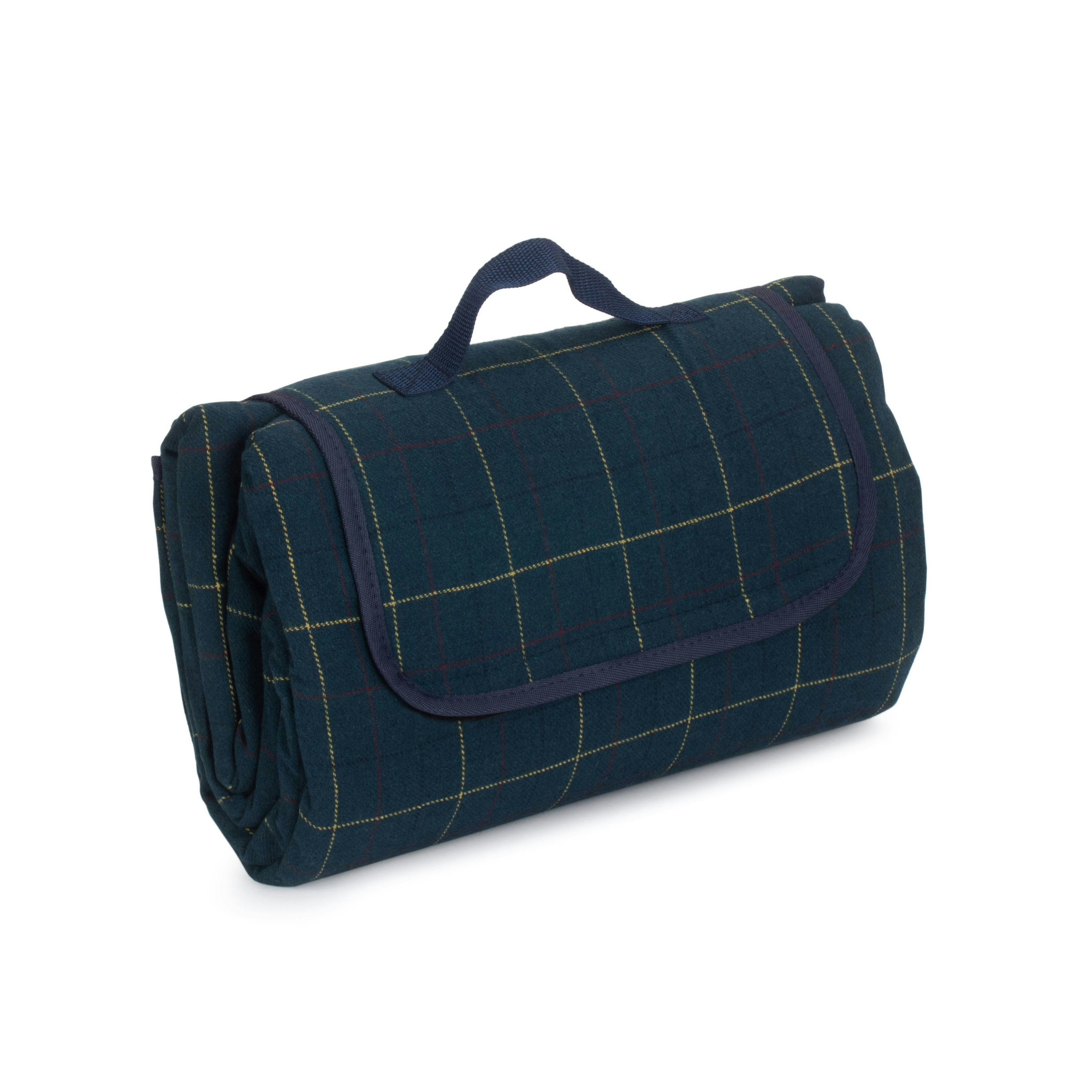 Red Hamper Red/Blue Hamper Luxury Tweed Picnic Blanket
