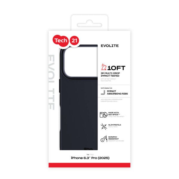 Tech 21 Black Tech21 Evo Lite Case For Iphone 17 Pro 6.3" - T21-11326