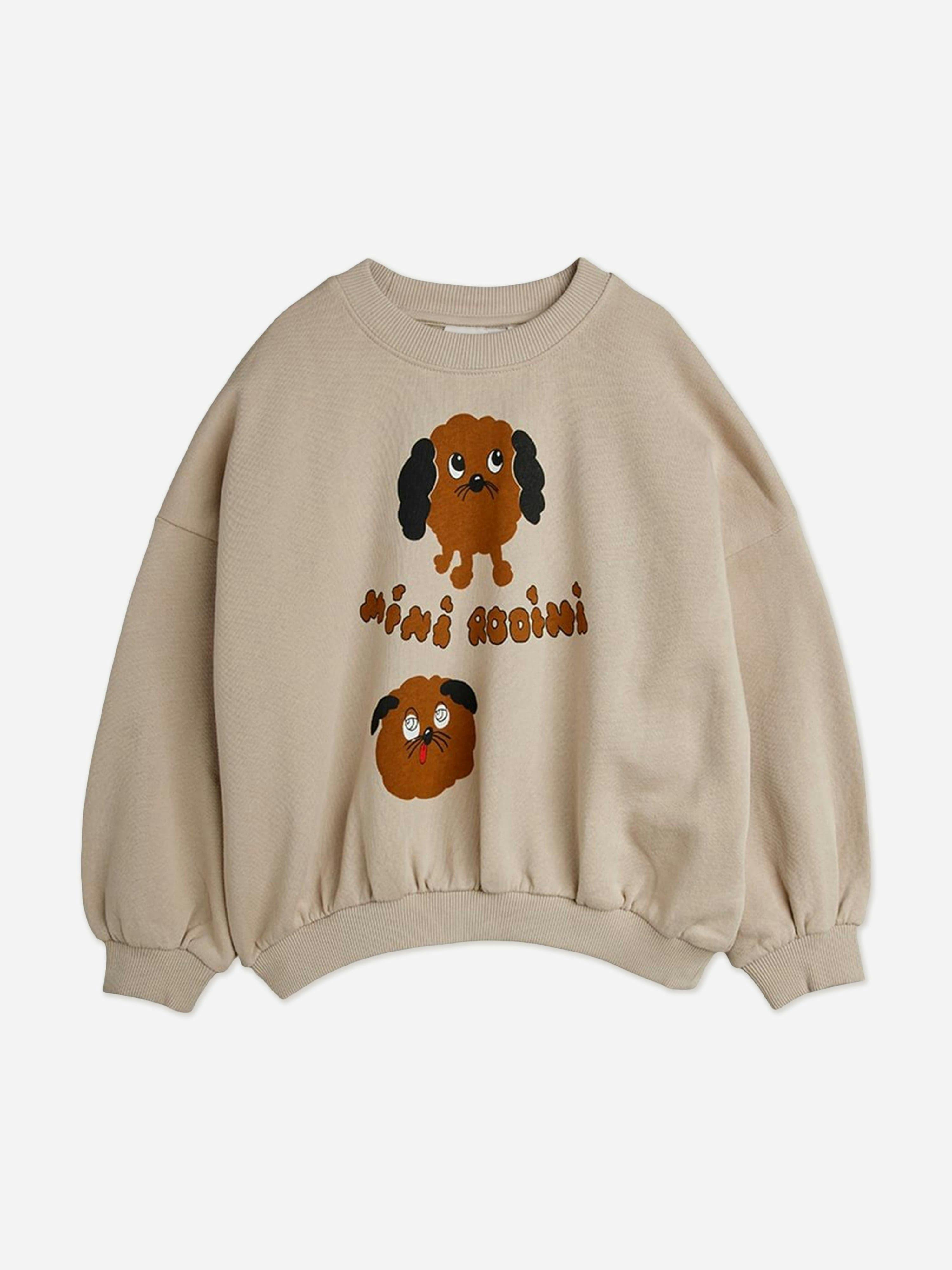 Mini Rodini Beige Kids Doggies Sweatshirt In - 128-134 Cm (7-9 Yrs)