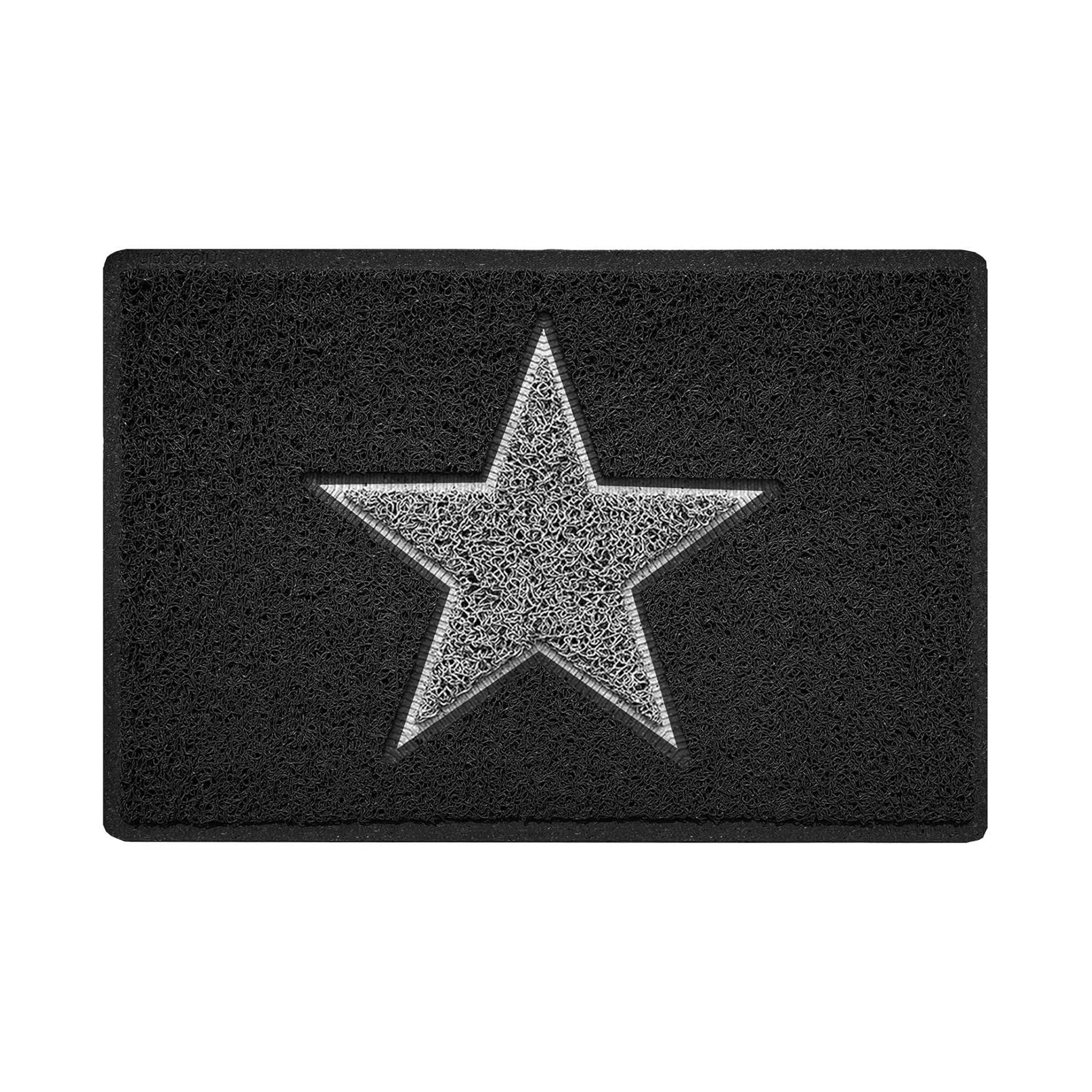 Nicoman Black Inlay Star Doormat - Clearance - 60Cm X 40Cm