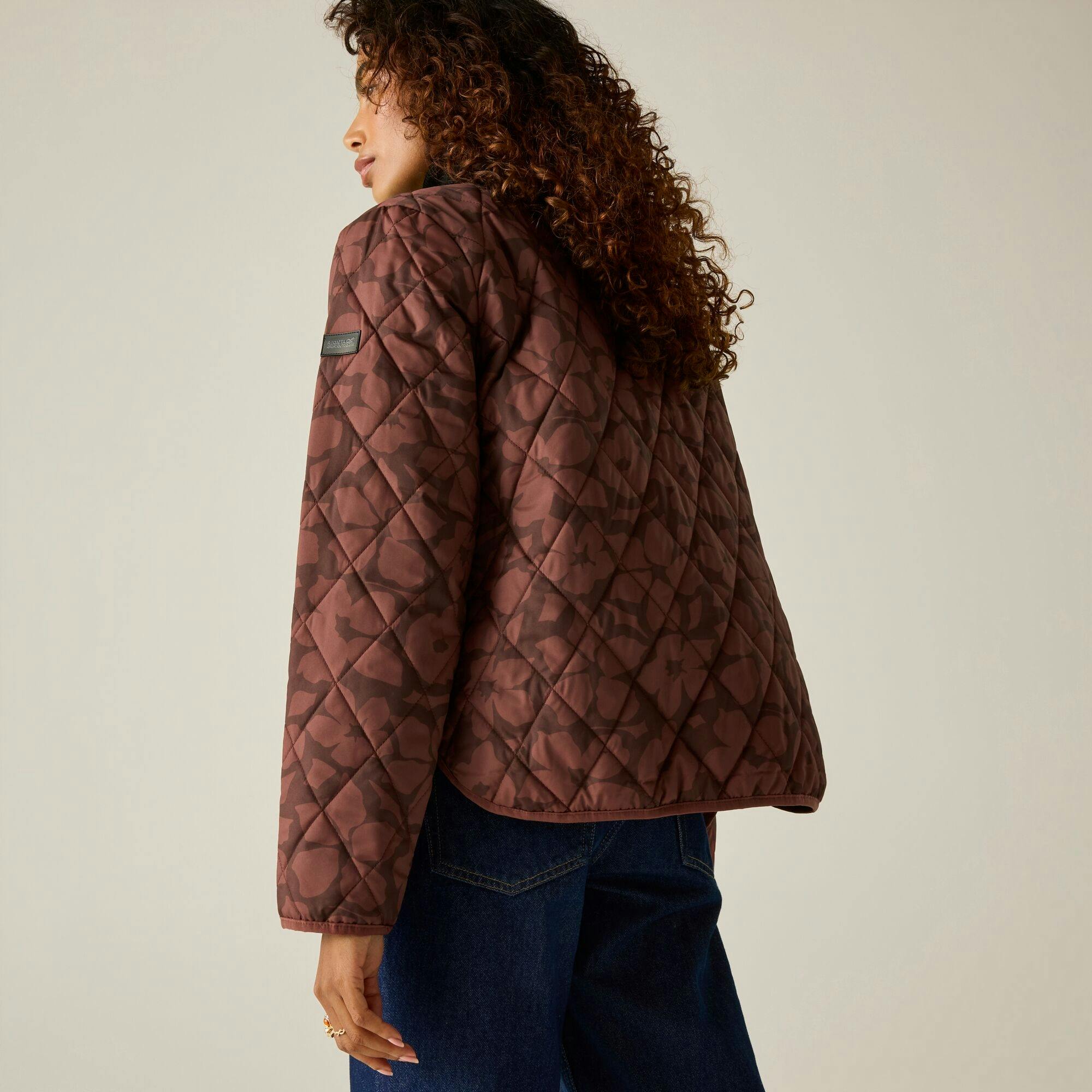 Regatta Women's Dark / Maia Shadow Flower Quilted Jacket - Cherry - 10 Uk - Cherry - 62% Polyester/38% Recycled Polyester