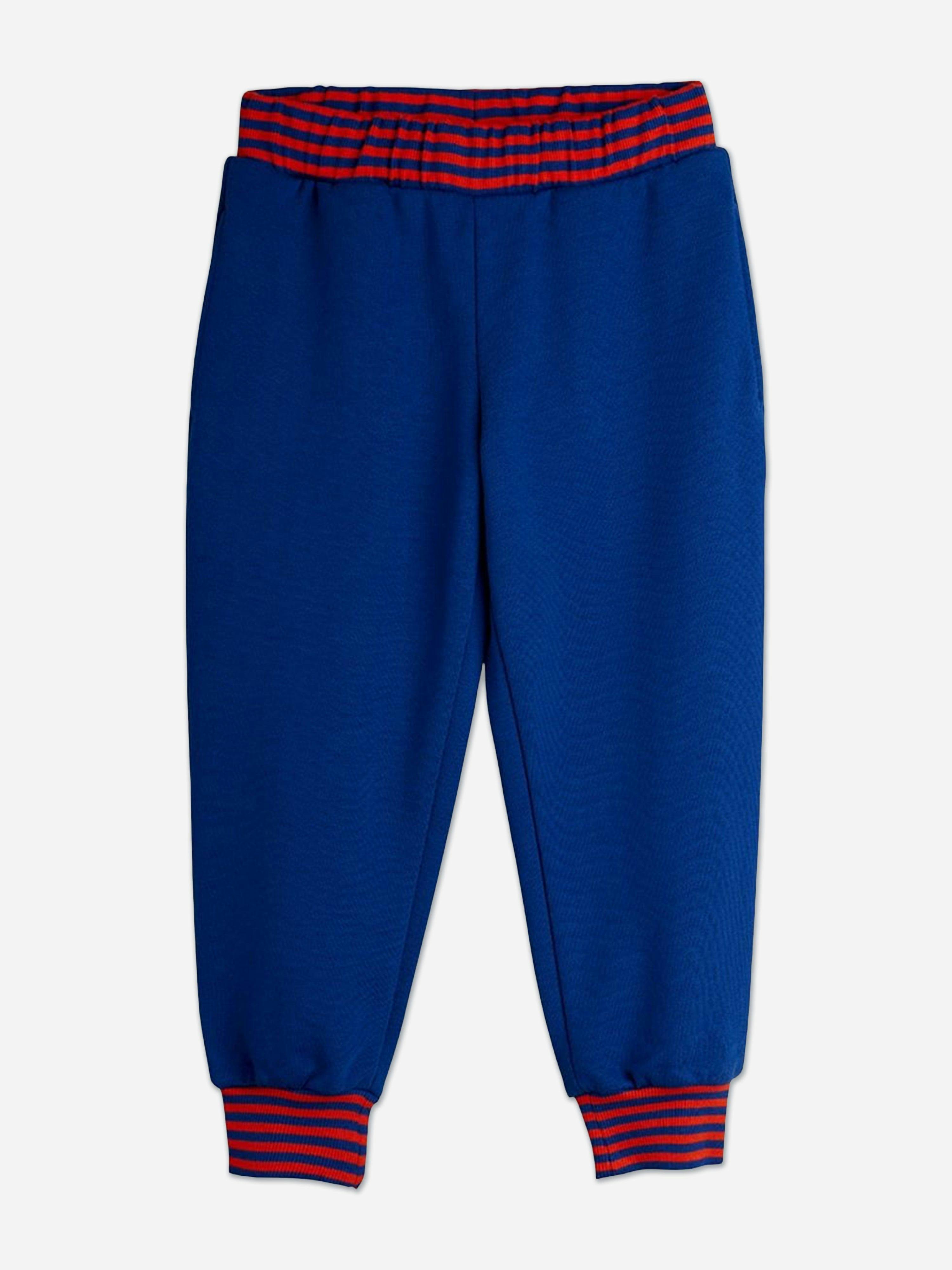 Mini Rodini Unisex Kids Blue Kids Striped Rib Joggers In - Navy - 116-122 Cm (5-7 Yrs)