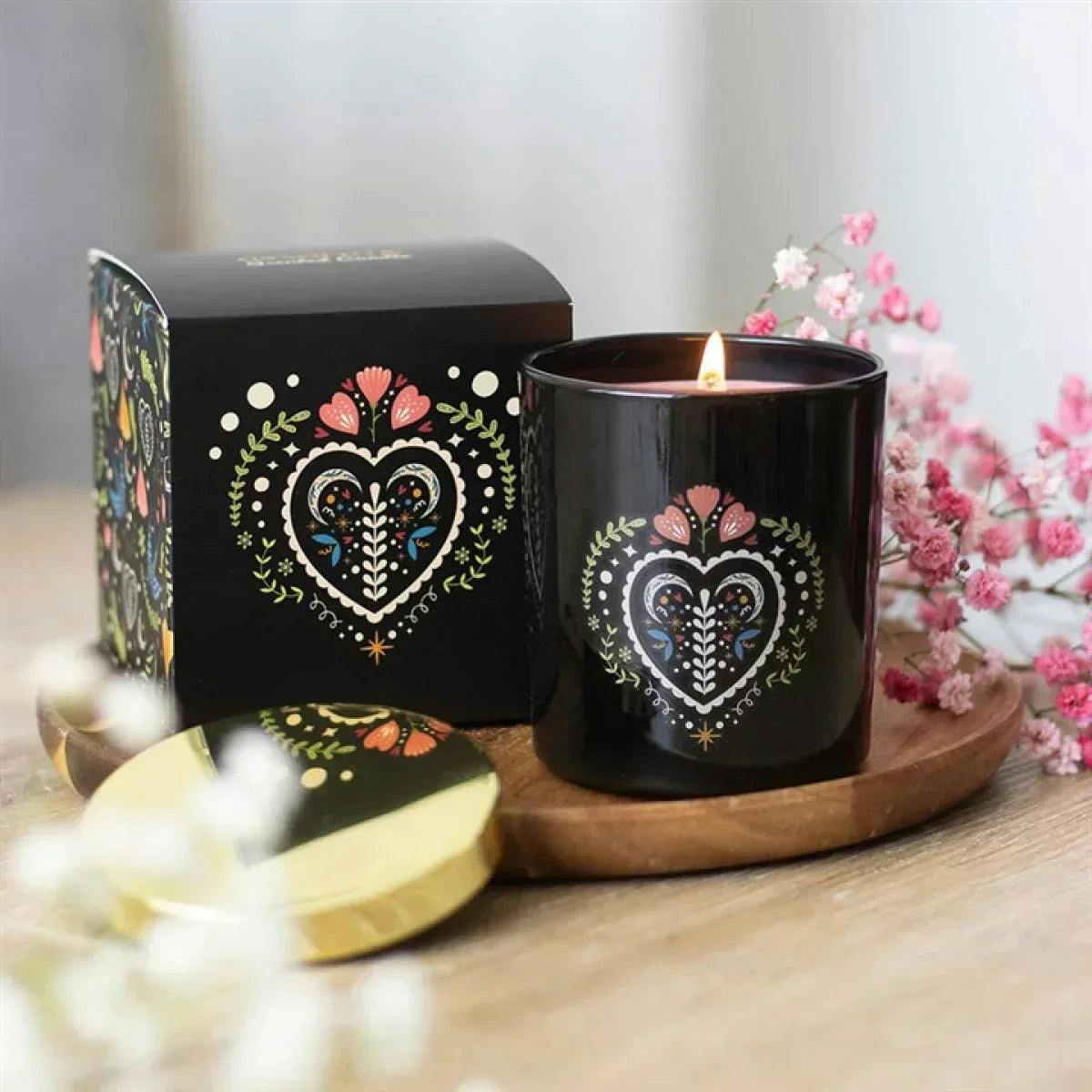 Tulip Scented Candle Midnight Bloom French Home Fragrance Decor Black - Image 5