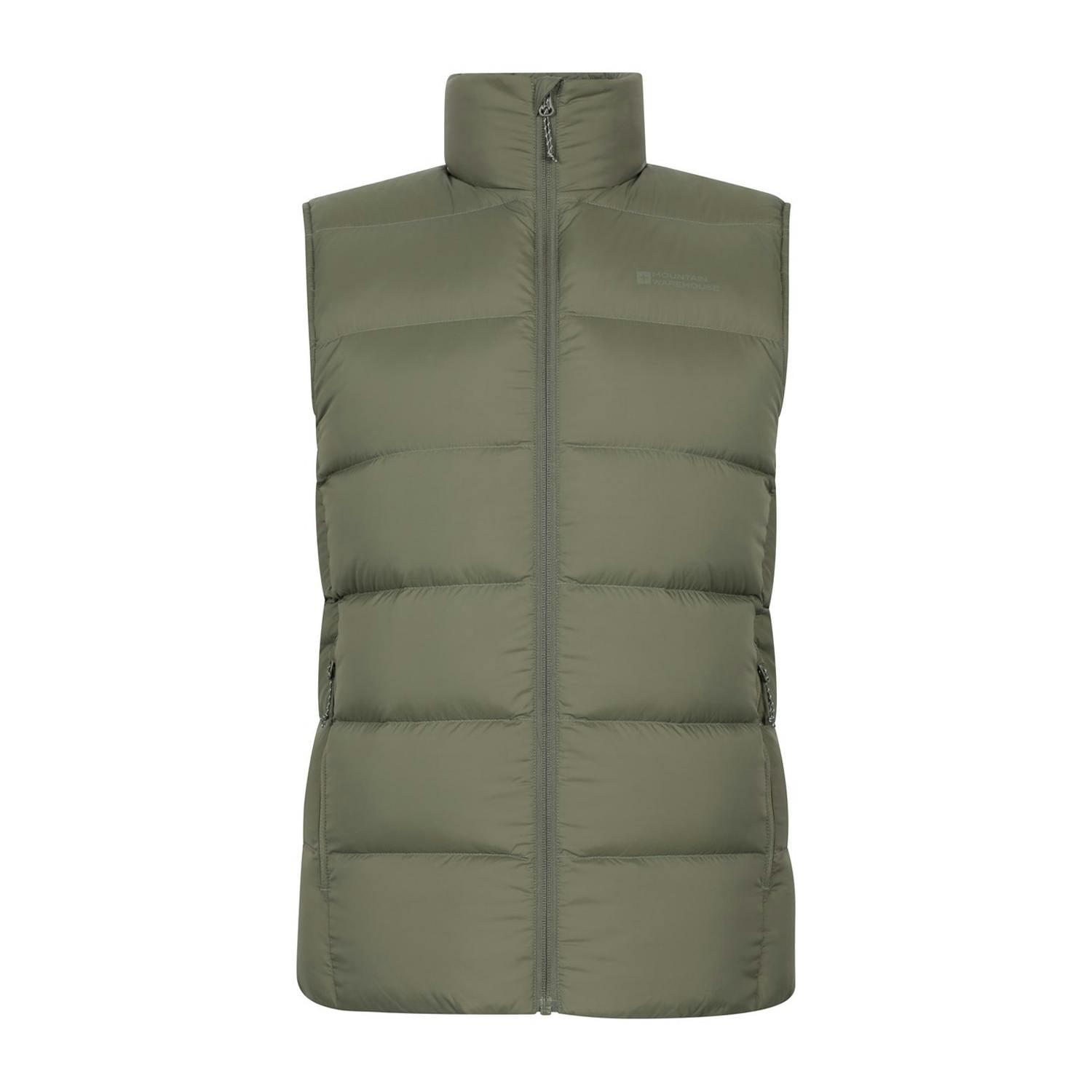 Mountain Warehouse Men's Green Stratus Down Packable Gilet - Khaki - Xs - Khaki - 100% Polyamide