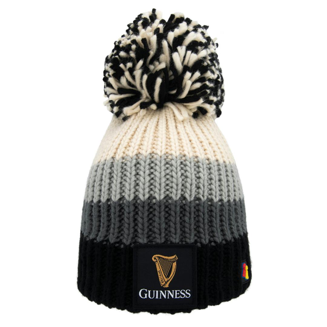 Big Bobble Hats Unisex Black/Grey/Cream Guinness Pint Pour