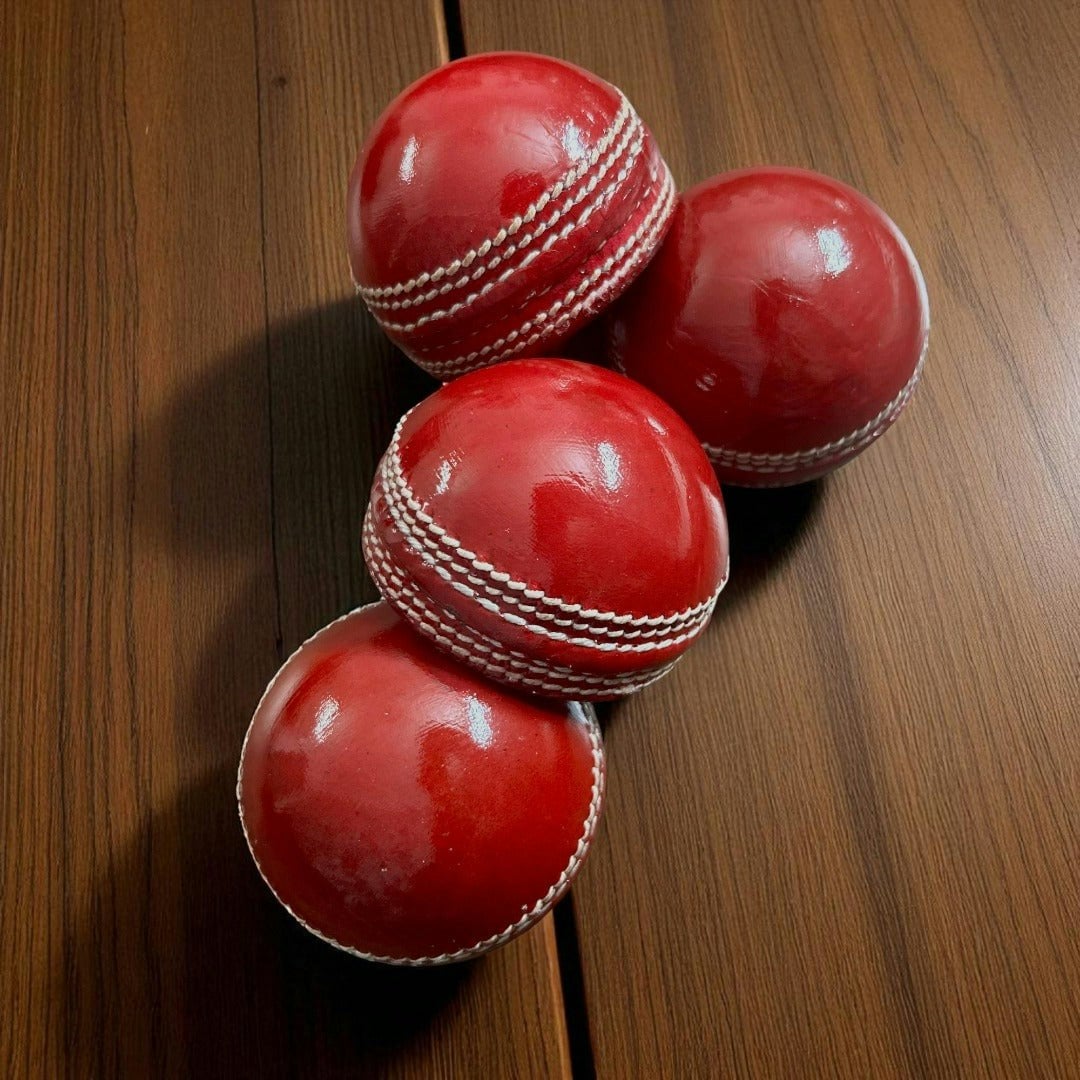 Cricket-Gifts Red Real Cricket Ball Paperweight Hand Made