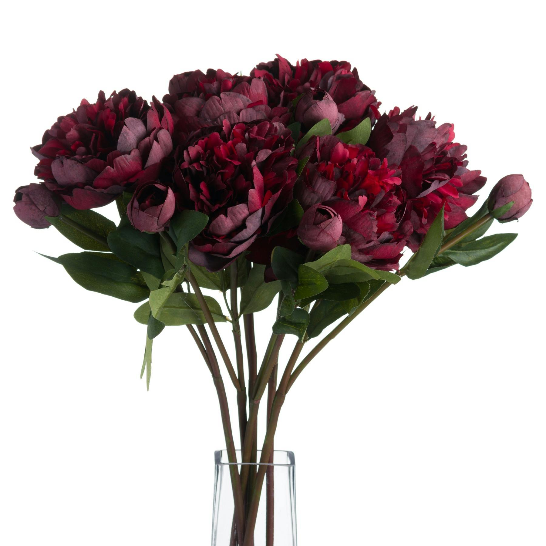 Joom Hill Interiors Burgundy Faux Peony Rose - Image 3