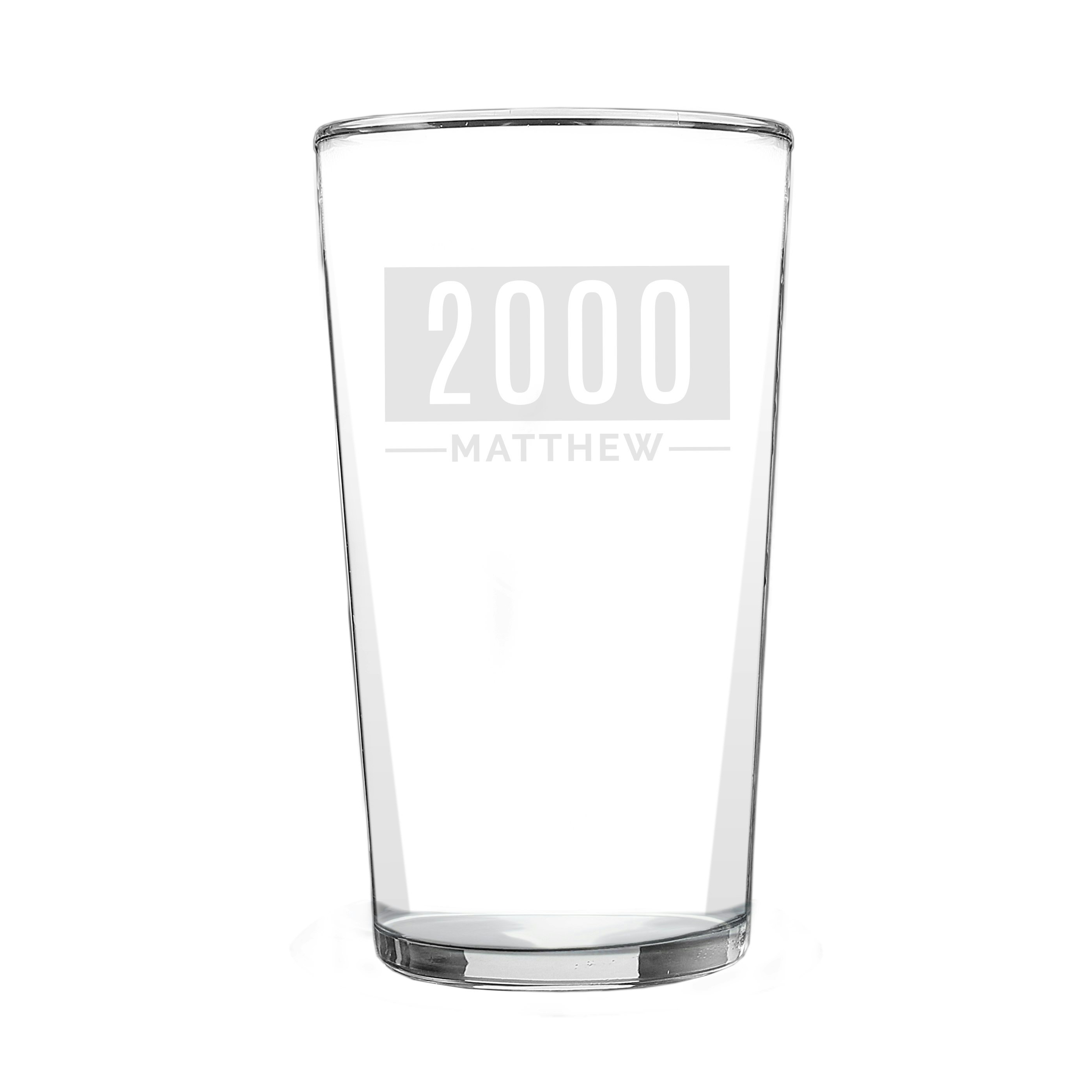 Personalised Memento Company Personalised Name & Date Pint Glass