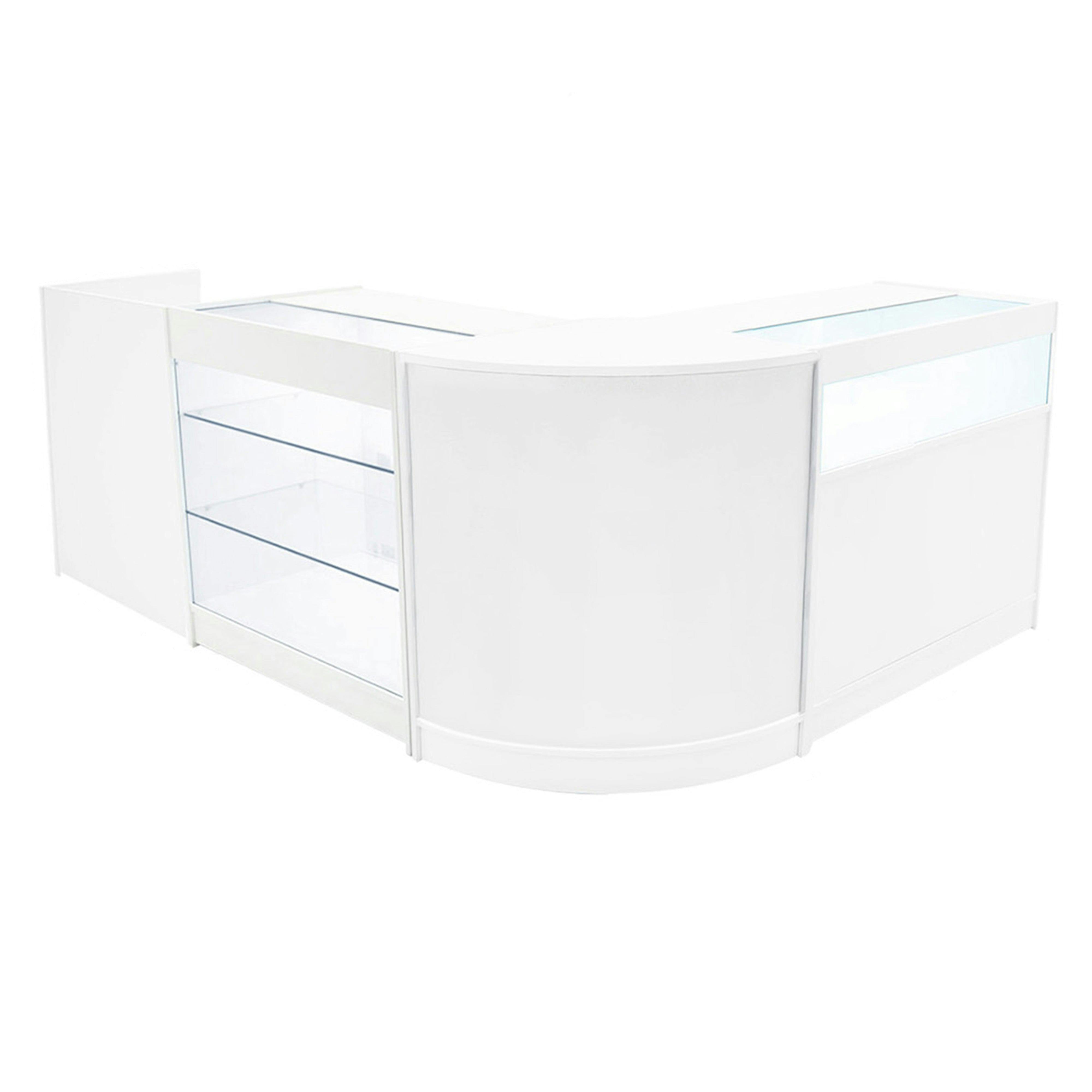 Rackhams White Polaris Led Shop Counter Set K900, B900, Tb60 & Cm60