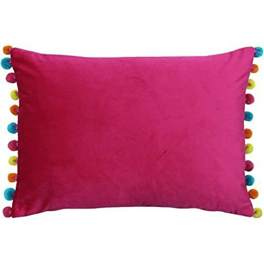 Paoletti Pink Fiesta Rectangle Cushion Cover - Hot /Multi - 35 X 50Cm - Hot /Multi - 100% Polyester
