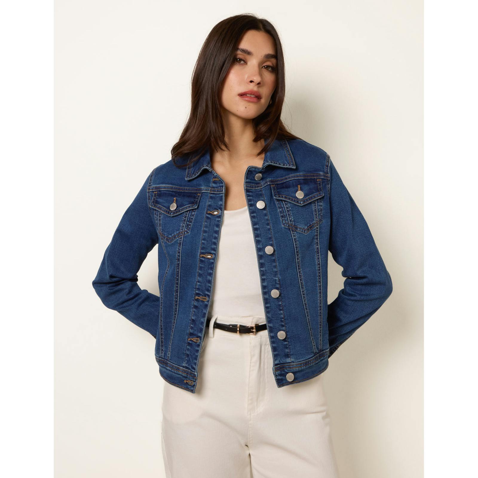 Blue Vanilla Stretch Denim Jacket - L