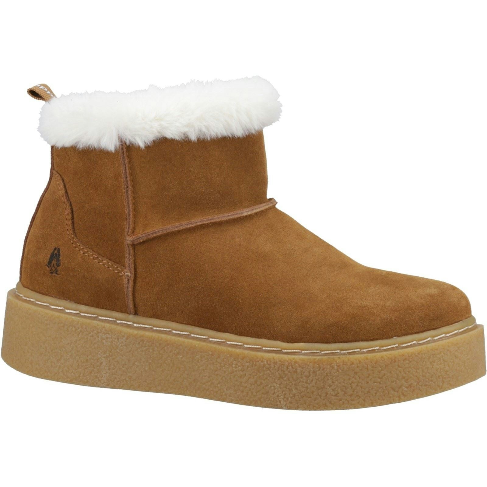 Hush Puppies Women's Becca Suede Tan Winter Ankle Boots - Size 5