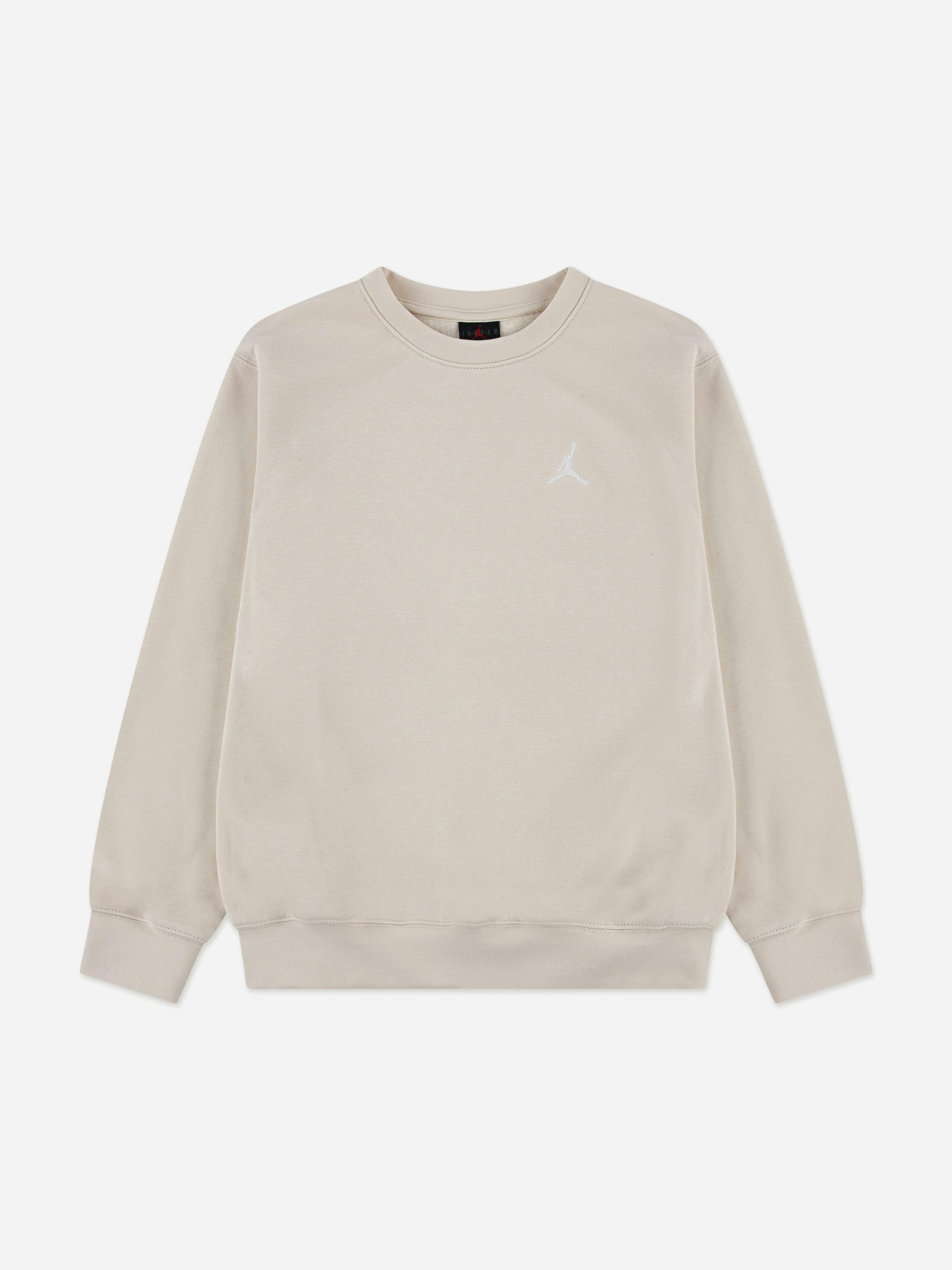 Jordan Girls Beige Mj Brooklyn Fleece Sweatshirt In - 13 - 15 Yrs