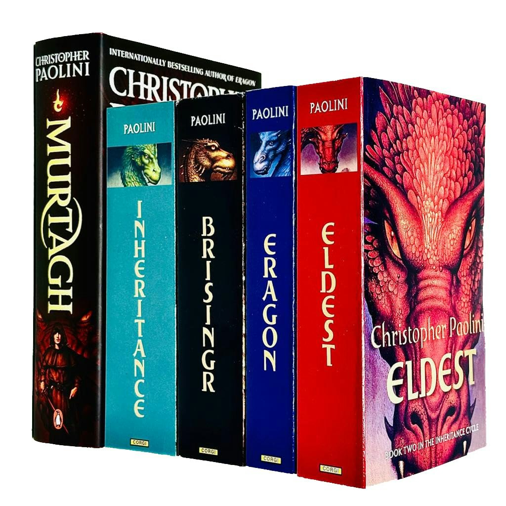 Corgi Boys Christopher Paolini The Inheritance Cycle 5 Books Eragon, Eldest, Brisingr, Inheritance & Murtagh