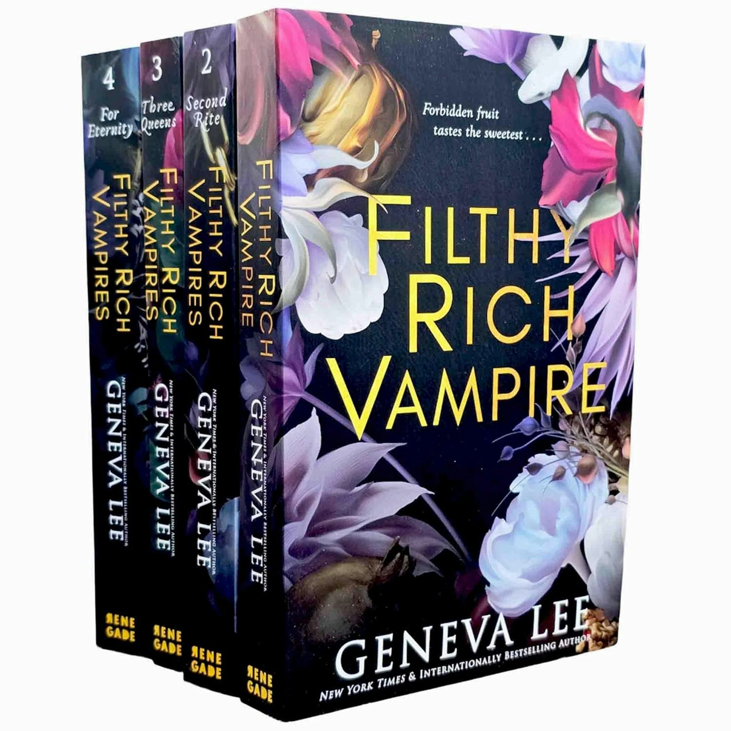 Various Publishers Filthy Rich Vampires Series By Geneva Lee 4 Books Collection Set (Filthy Rich Vampire, Second Rite, Three Queens & For Eternity)