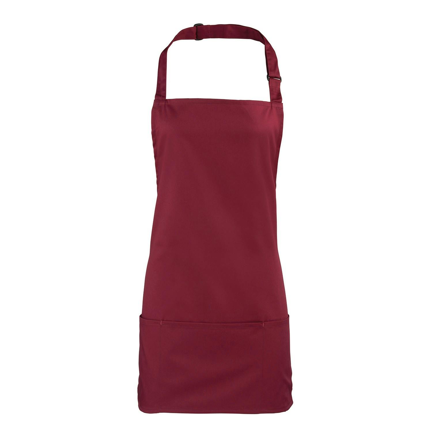 (One Size, Burgundy) Premier Colours 2 In 1 Full Apron 5063527384300 - Image 4