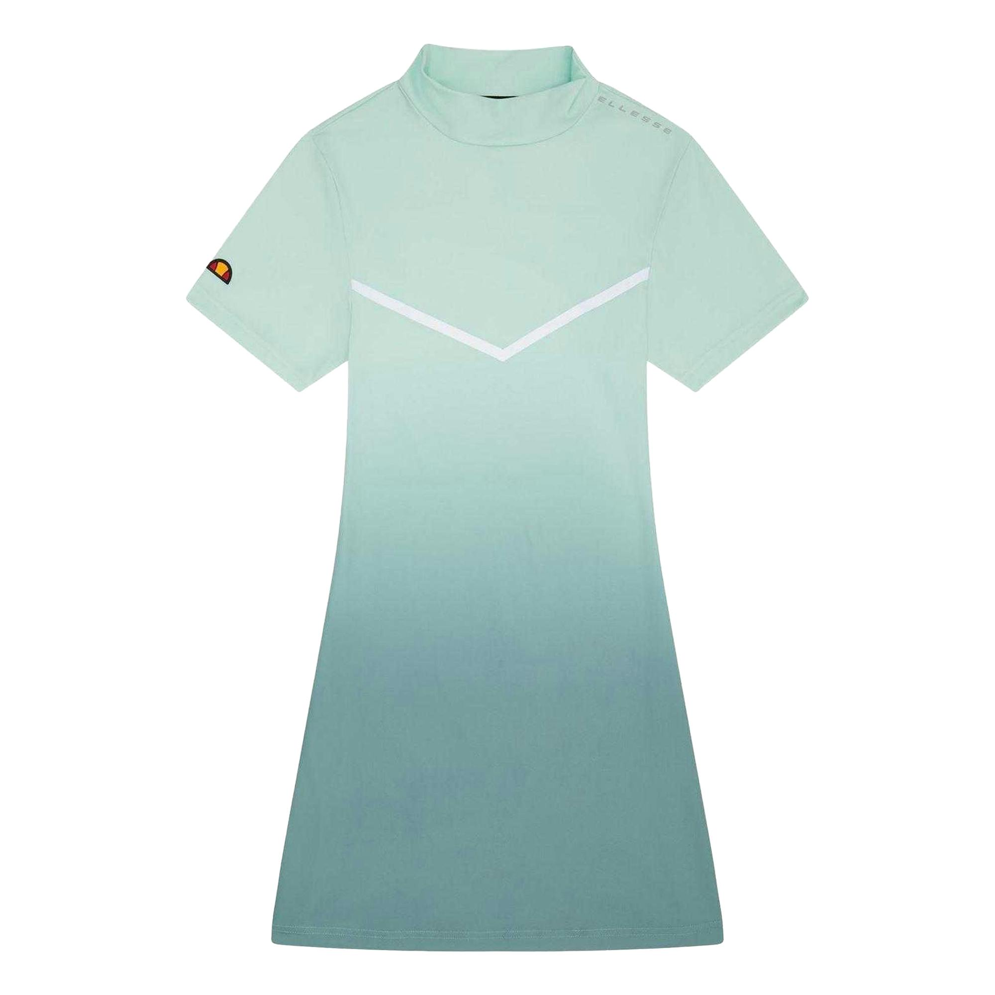 Ellesse Women's Light/Green Rosalo Ombre T-Shirt Dress - 12 Uk - 80% Polyester/20% Elastane