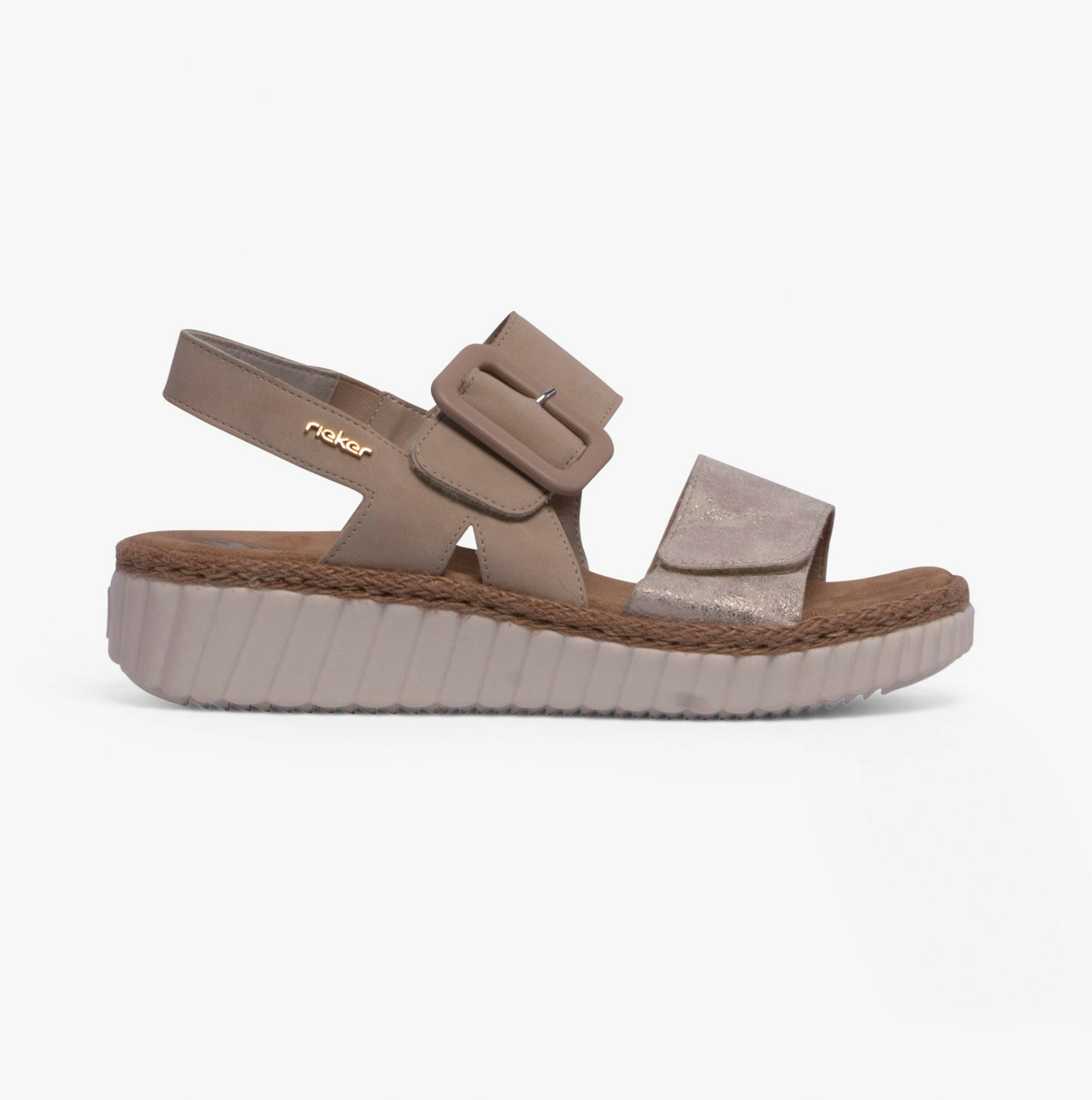 Rieker Women's Beige 69260-60 Sandals - Uk 5 / Eu 38