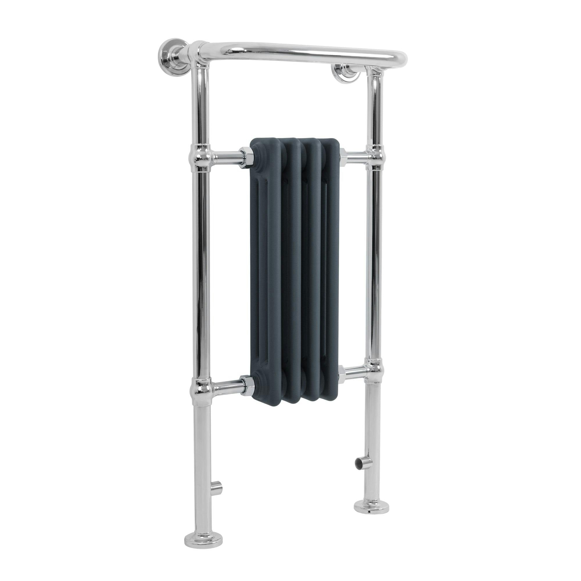 Monstershop Anthracite/Grey Traditional Heated Towel Rail Radiator – 950Mm X 480Mm –