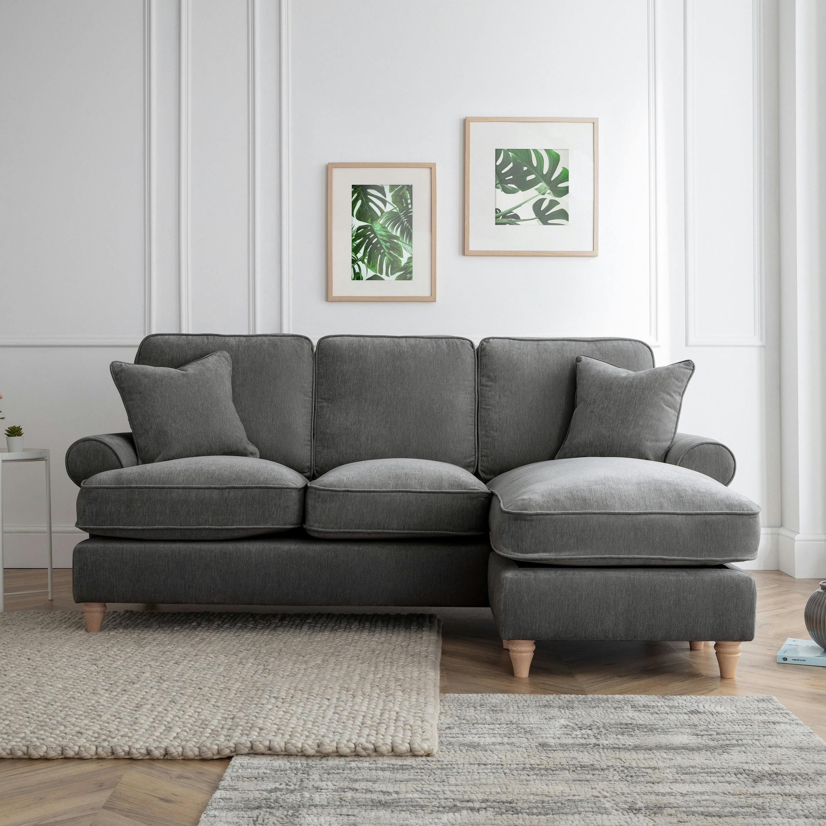 The Great Sofa Company The Bromfield Right Hand Chaise Sofa - Charcoal