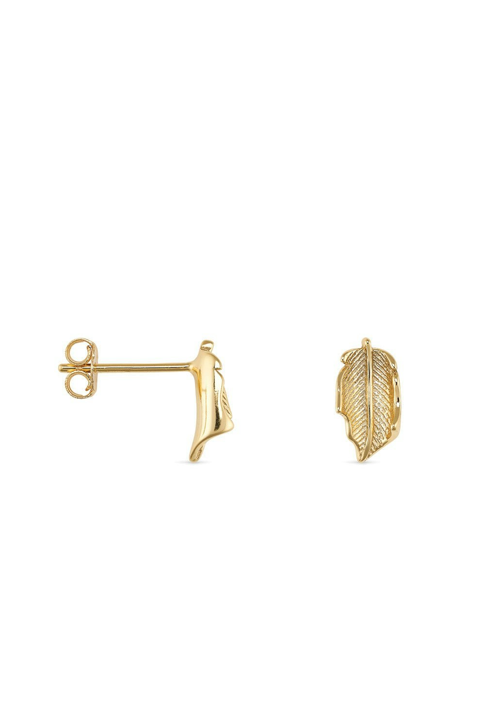 Elk & Bloom Gold Leaf Stud Earrings - Yes Please