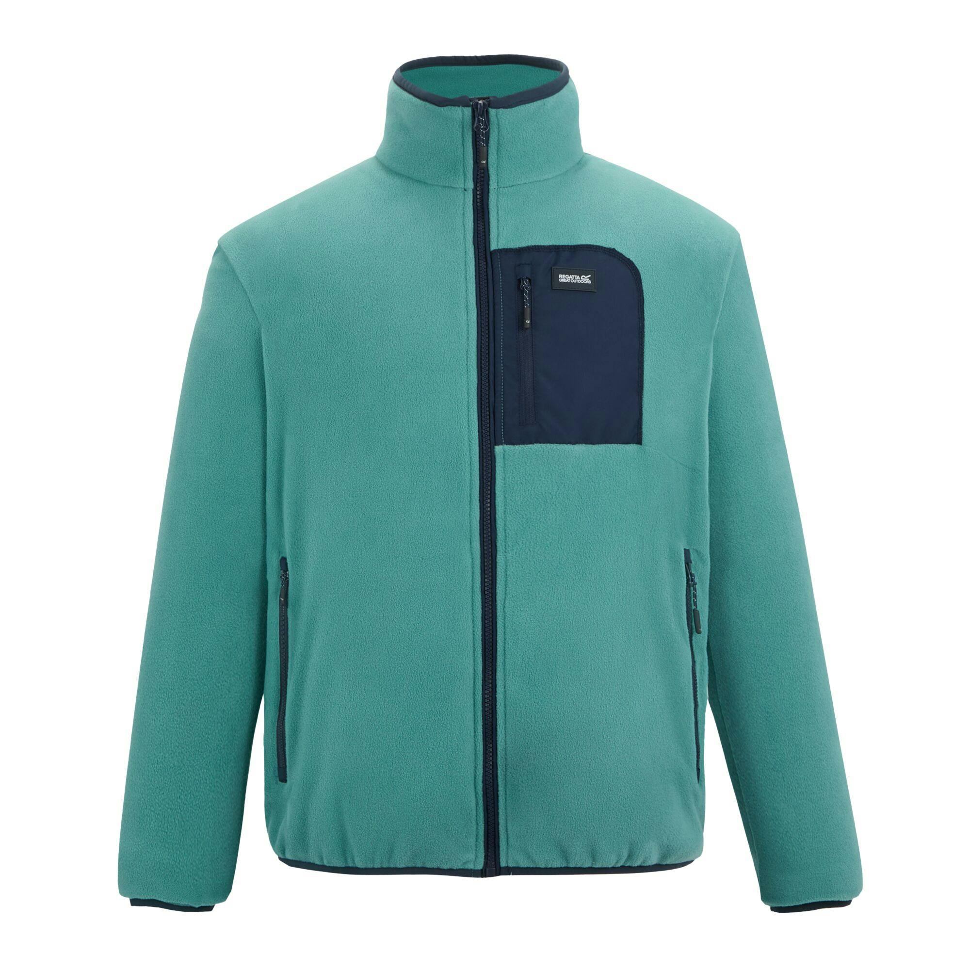 Regatta Men's Frankie Full Zip Fleece Jacket - Arctic/Navy - 3XL - Arctic/Navy - 70% Polyester/30% Recycled Polyester