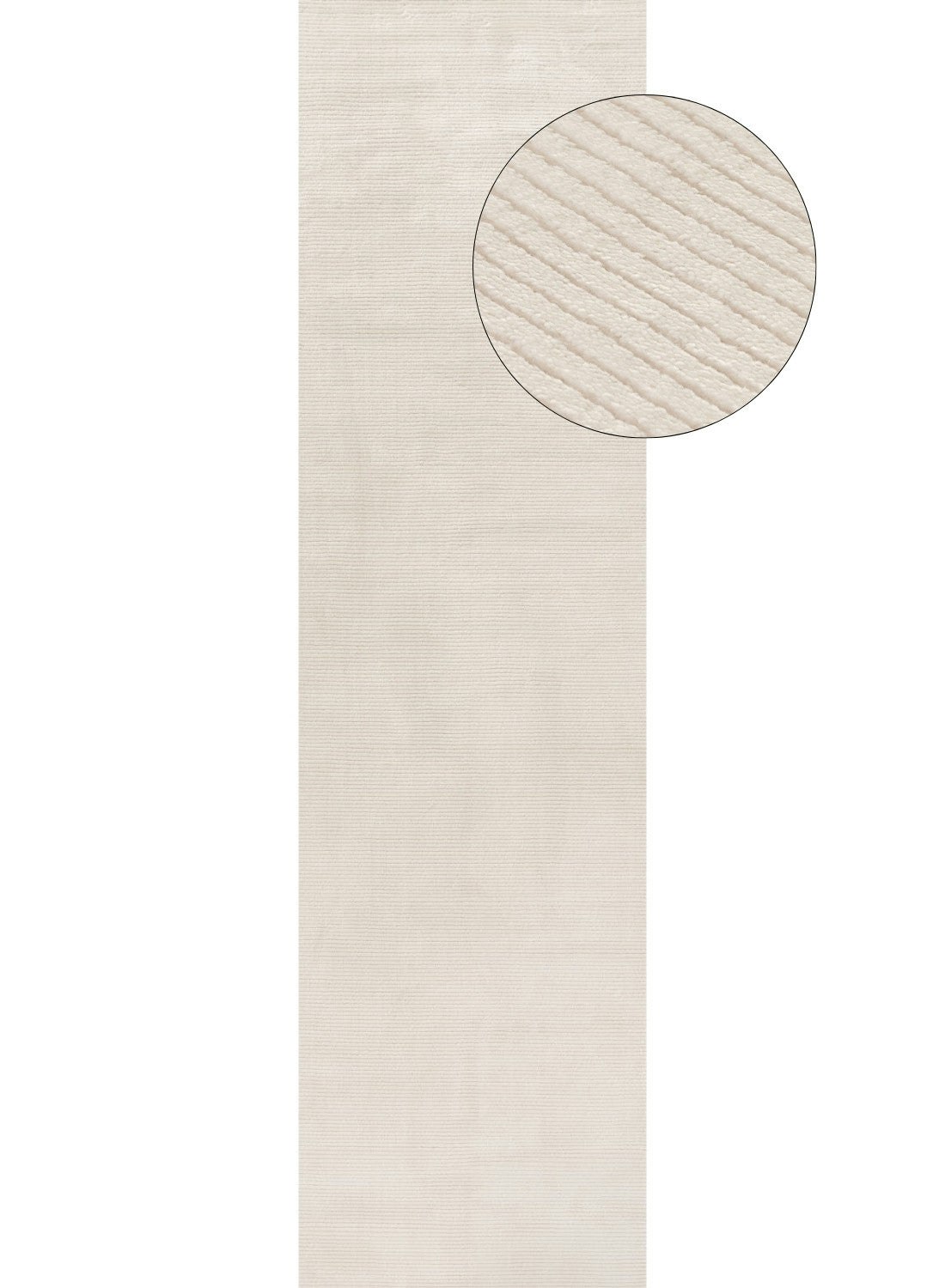 Rackhams Cream Carmel Striped Rug | 6010 - 80X300 Cm