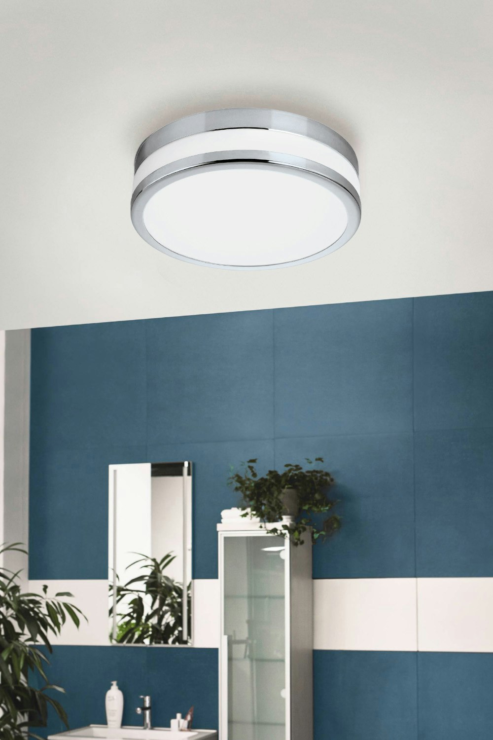 Eglo White/Light Palermo Led And Chrome Wall Or Ceiling - Chrome - Steel - Ceiling
