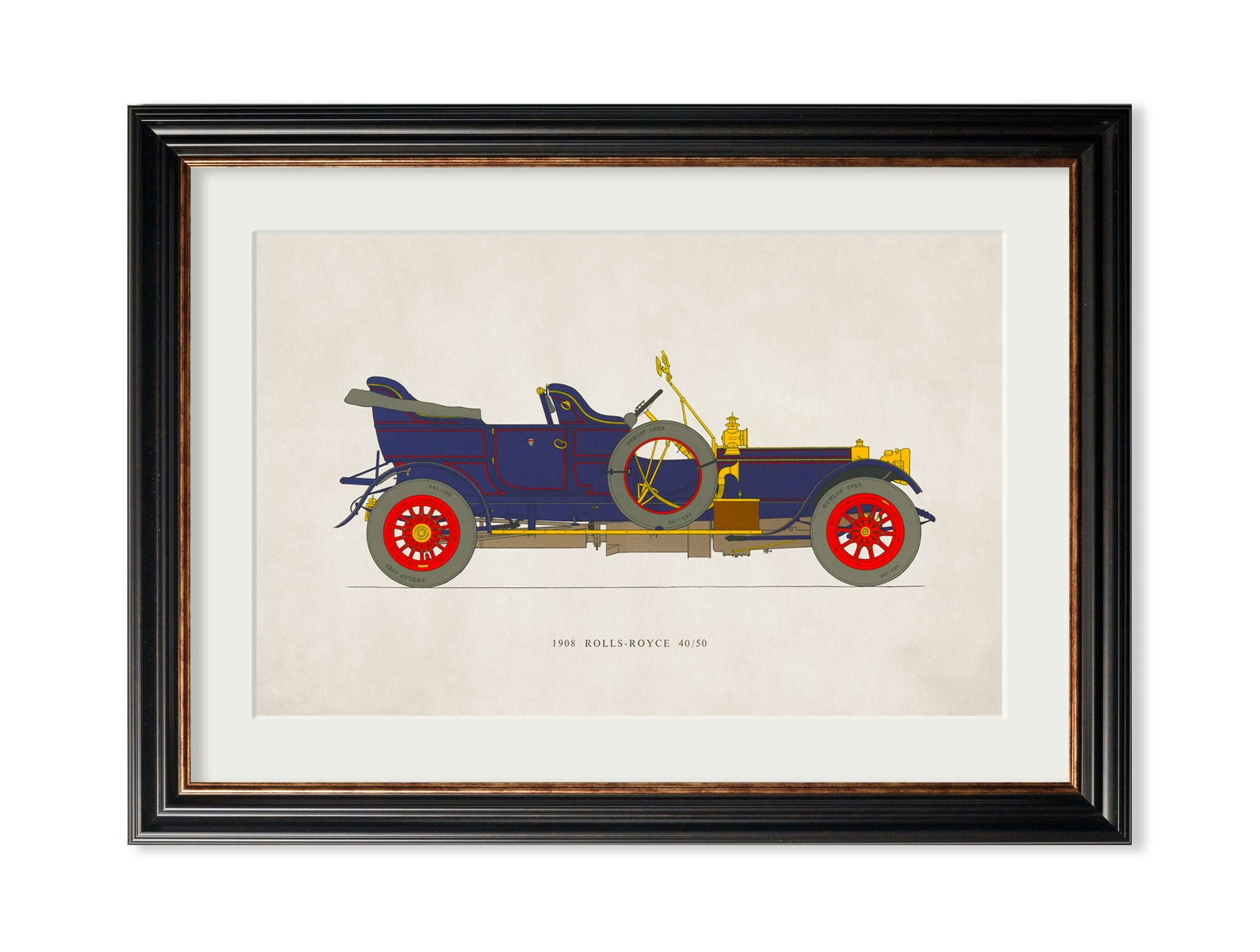 Rackhams 1908 Rolls-Royce 40/50 - 35 X 50Cm - York Slim