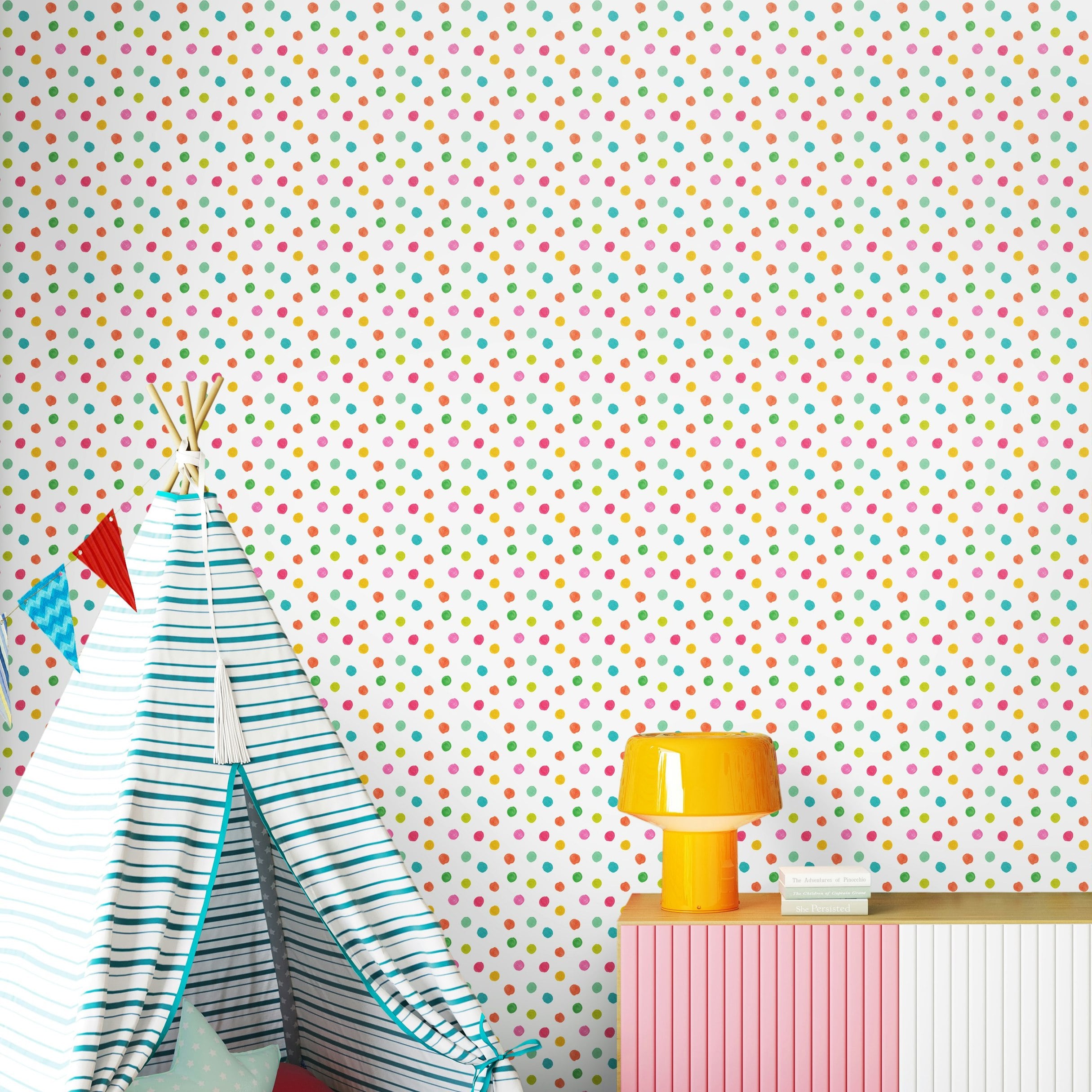 Hoopla Walls Dotty - Juicy Fruit 10M Wallpaper - Juicy Fruit