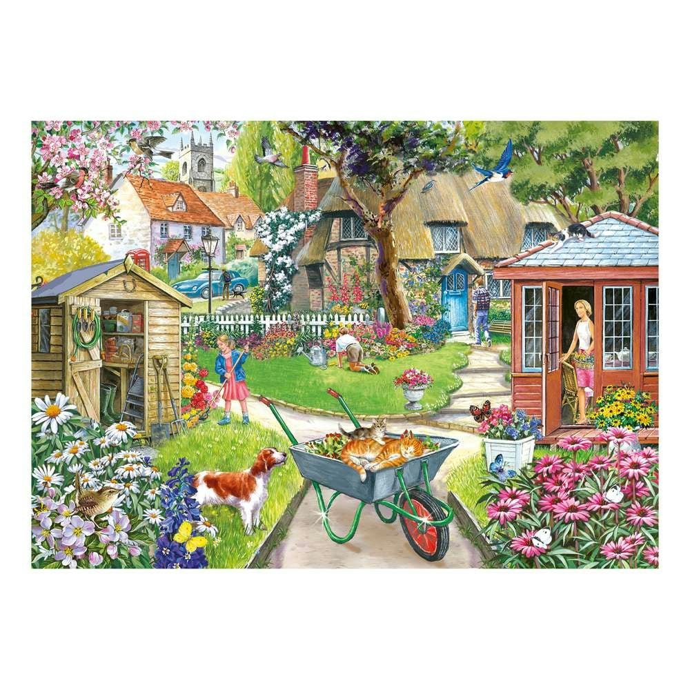 House of Puzzles Bloomin Lovely 1000 Piece Jigsaw Puzzle - Robert Barry Illustration - FSC Certified Board - Image 3