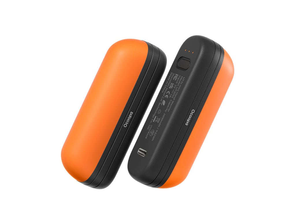 Ocoopa Orange/Black Ut2s Mini Rechargeable Hand Warmer - On