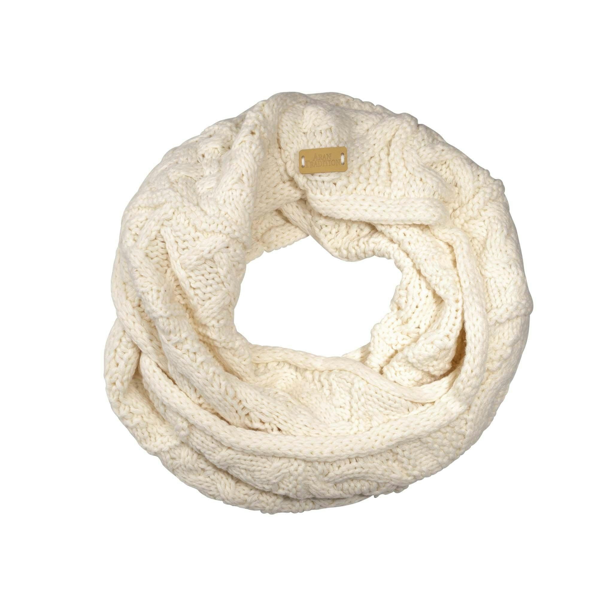 Aran Traditions Cream Aran Cable Knit Snood