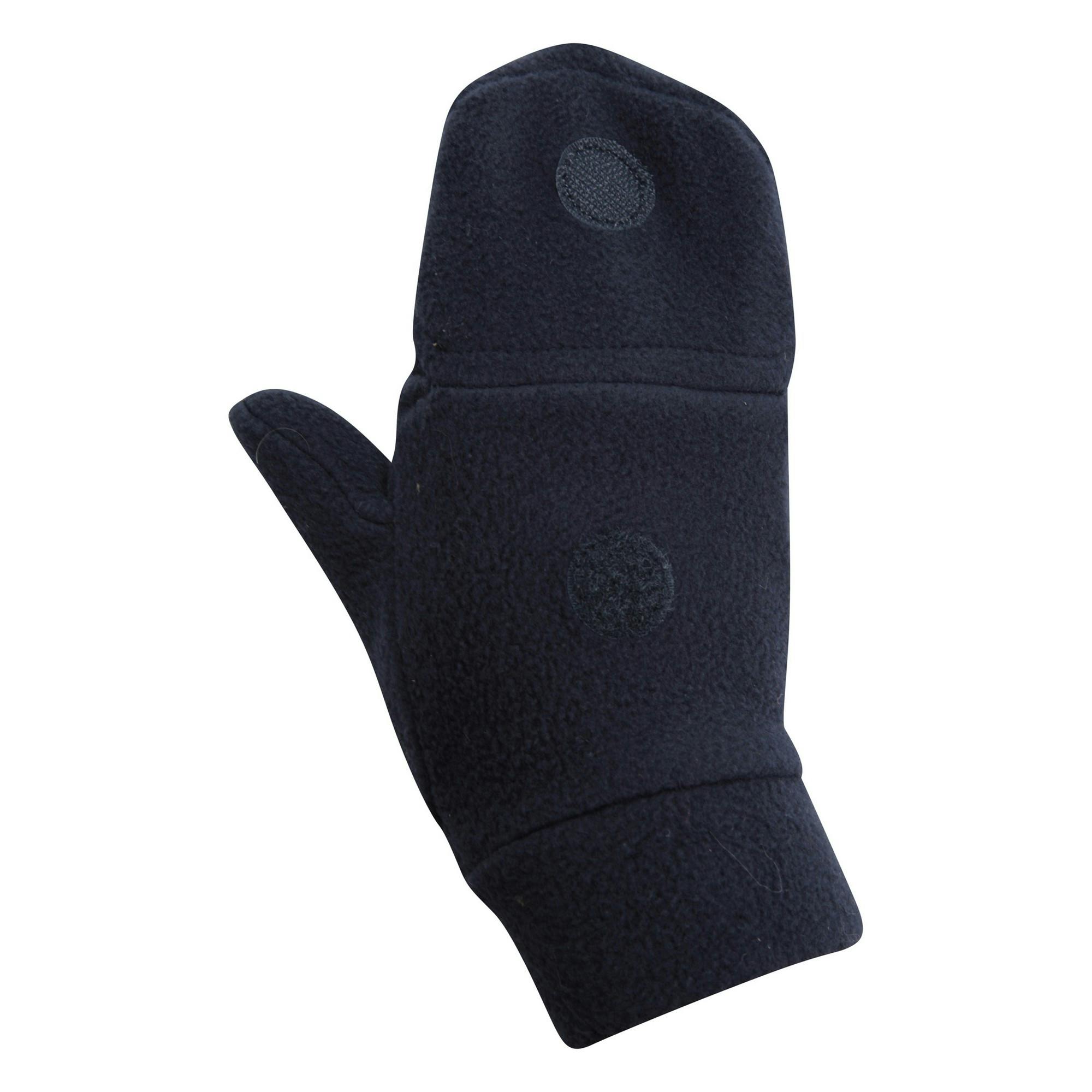 Mountain Warehouse Kids Fingerless Fleece Mittens - Navy - Navy - M-L - 100% Polyester