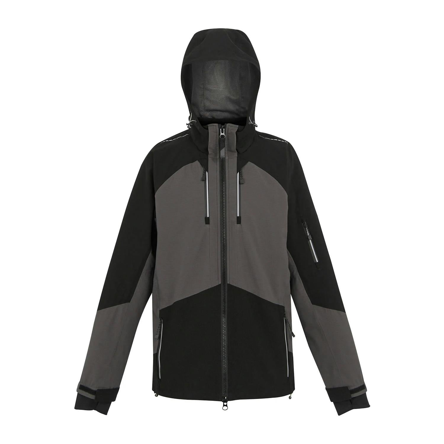 Regatta Men's Grey/Black Professional 4 Way Stretch Waterproof Soft Shell Jacket - Slate - L - Slate - 100% Polyester
