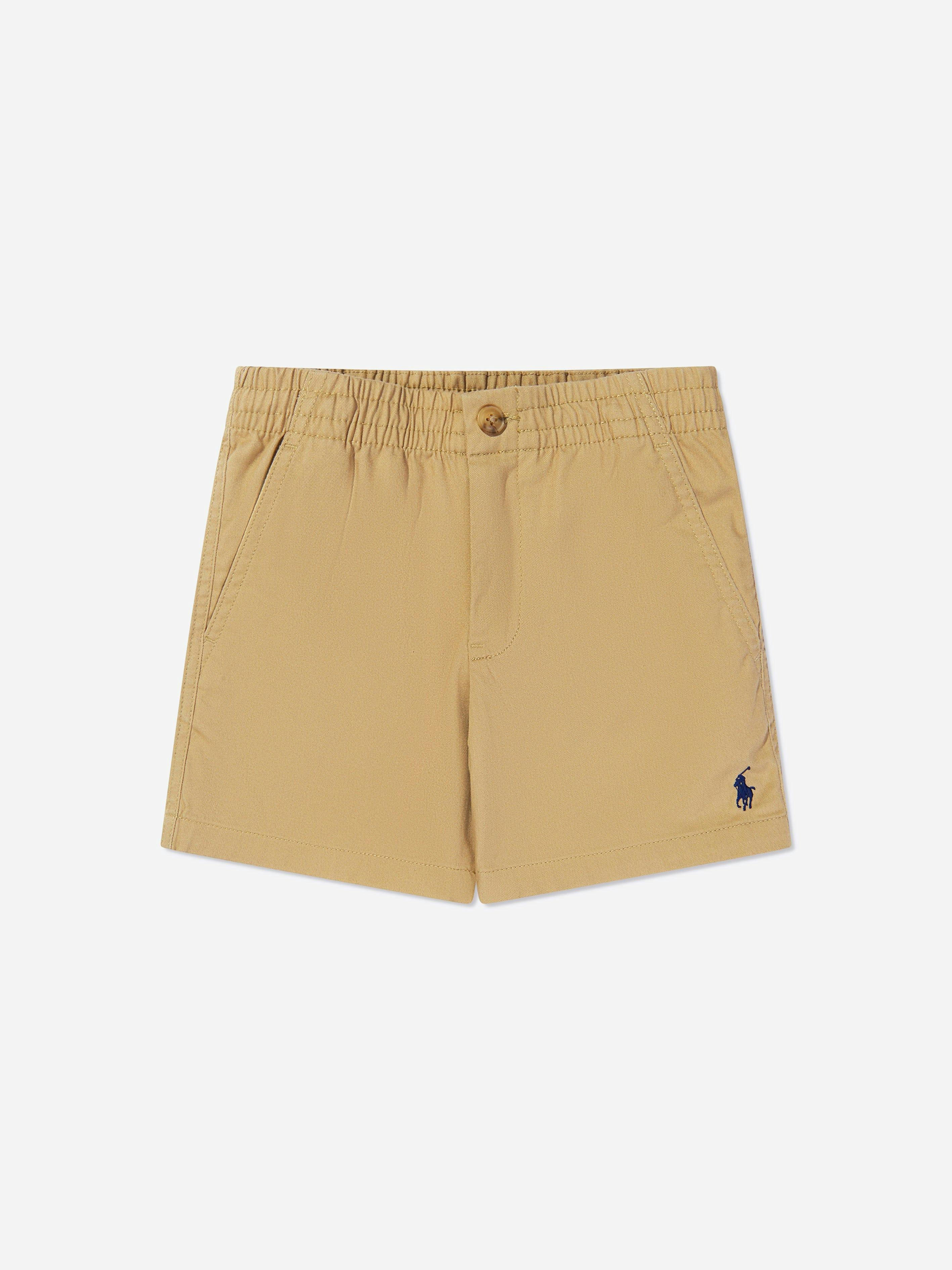Ralph Lauren Kids Boys Beige Ralph Lauren Chino Shorts In - 8 Yrs