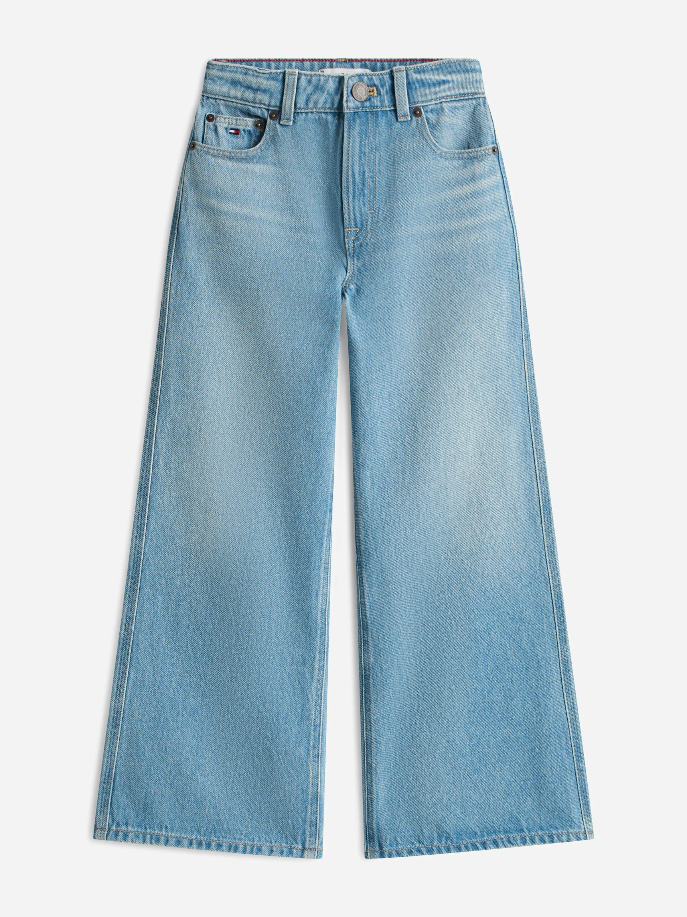 Tommy Hilfiger Girls Blue Mabel Wide Leg Jeans In - Navy - 14 Yrs