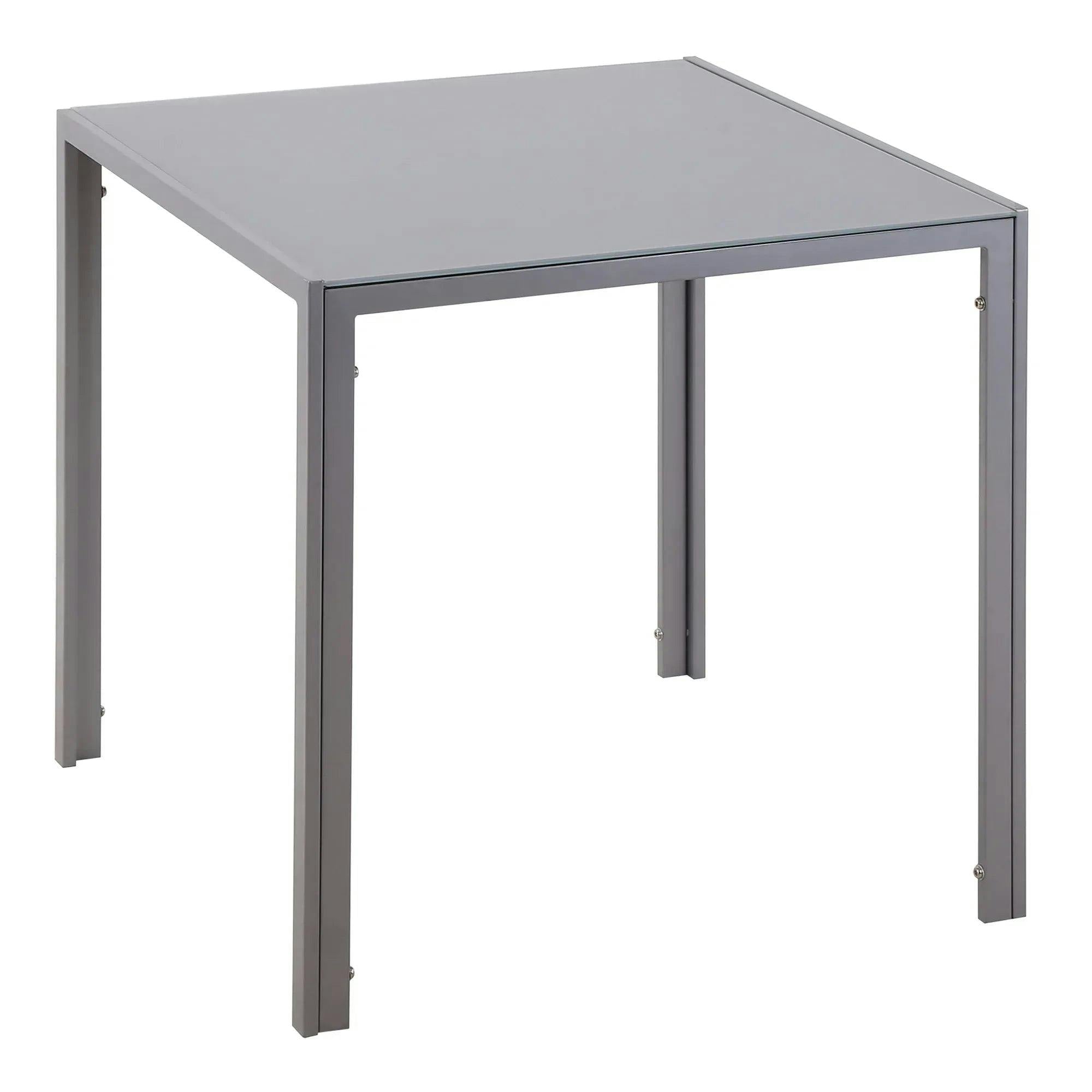 Homcom Modern Square Dining Table With Tempered Glass Top & Metal Legs - Image 5