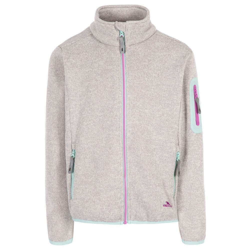 Trespass Grey Childrens/Kids Whisk At300 Fleece Jacket - Pale - Pale - Size 11-12 Years