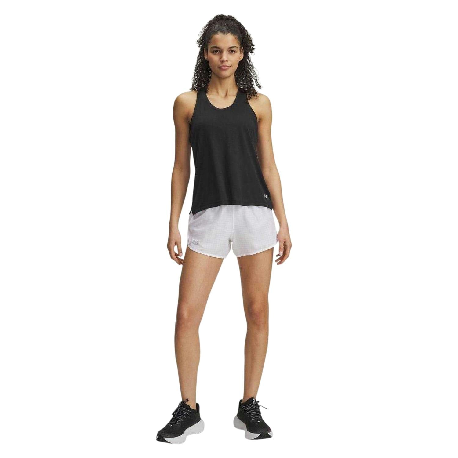 Under Armour Women's White Fly By Lightweight Running Shorts - 16 Uk S - 100% Polyester