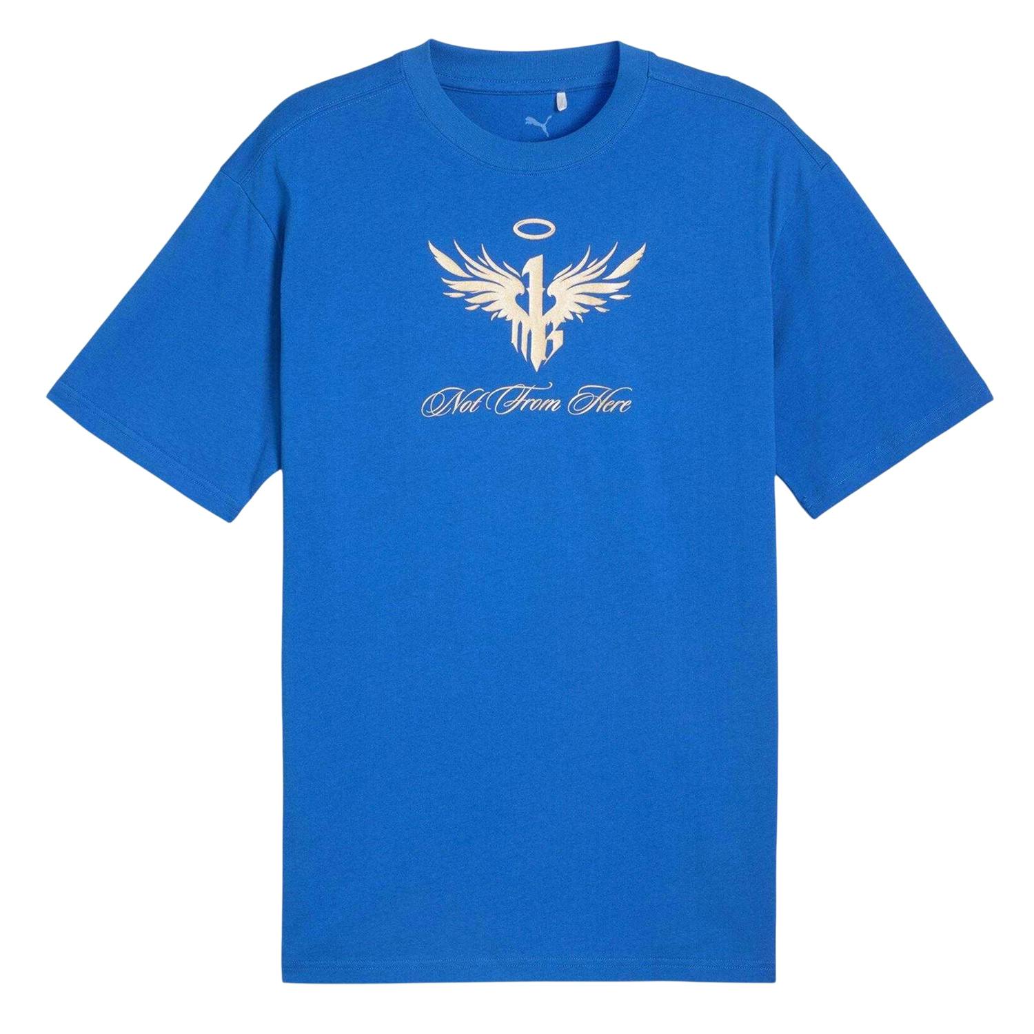 Puma Men's Blue Lamelo Ball Oversized Basketball T-Shirt - Team Royal - L - Team Royal - 100% Mixed