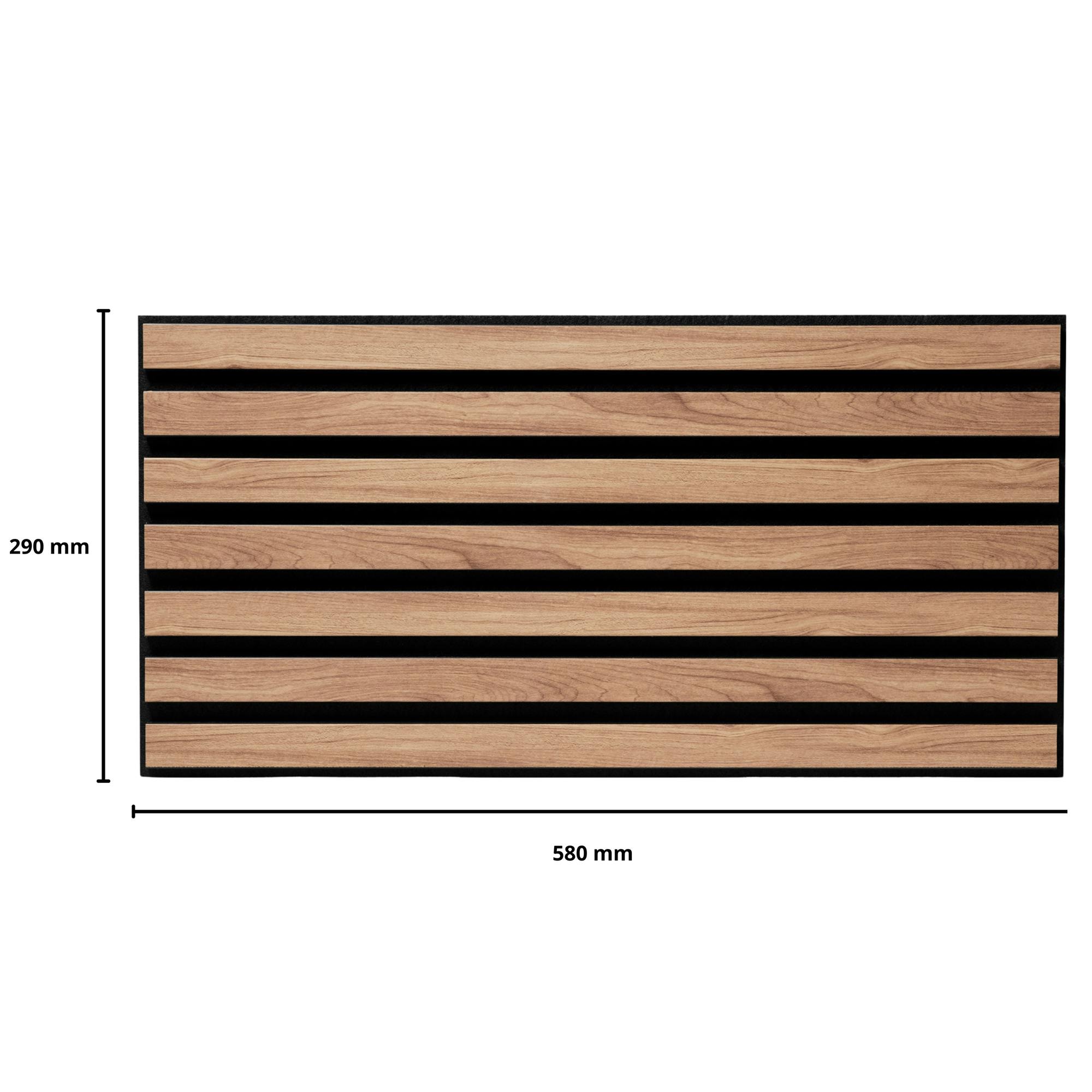 Wallsupply Ultracoustic Eco Tile Wood Effect Recycled Felt & Eps Acoustic Slat Wall 58 X 29Cm Panels, 6Pcs 1.01M², Walnut